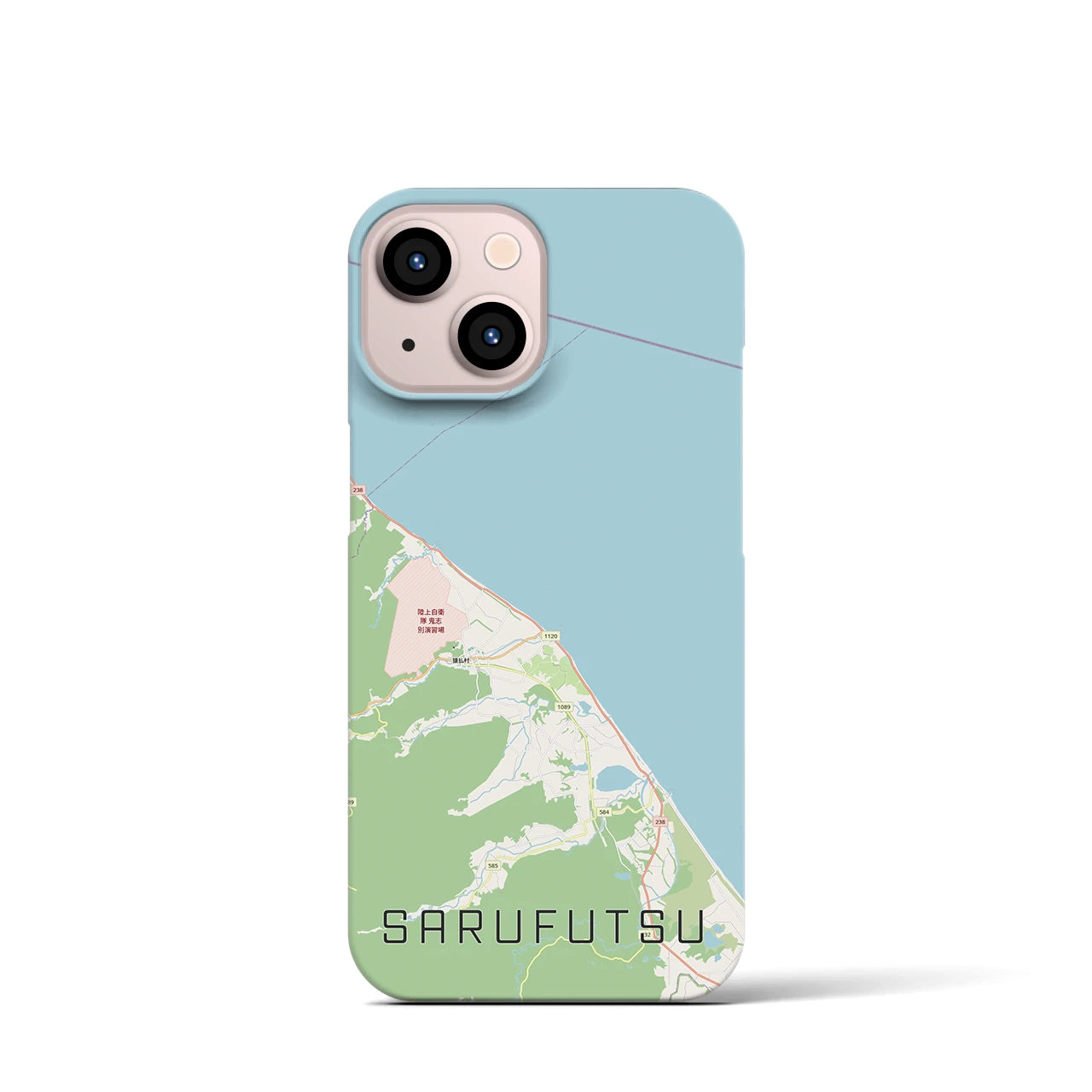 【猿払(北海道)】地図柄iPhoneケース(バックカバータイプ)