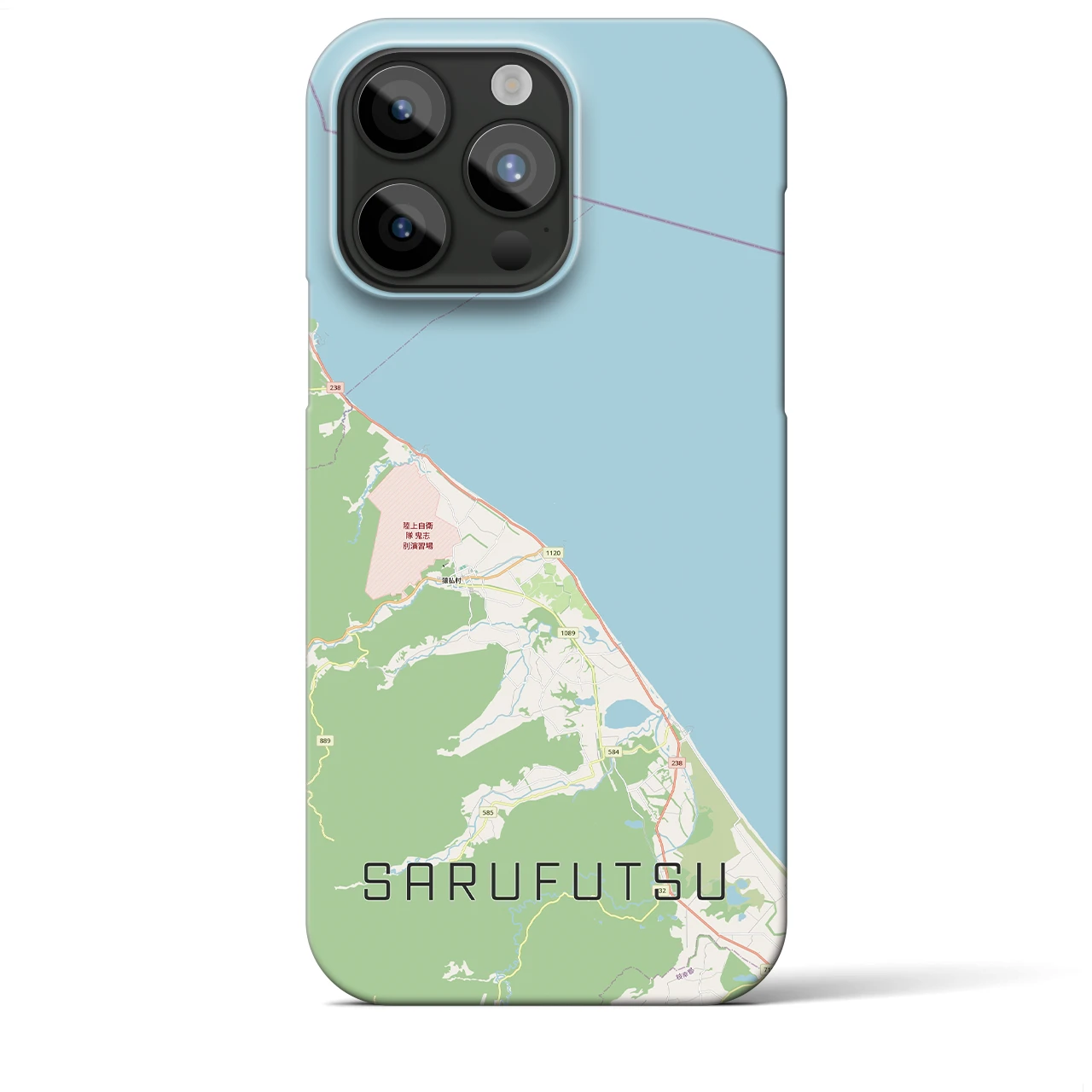 【猿払(北海道)】地図柄iPhoneケース(バックカバータイプ)