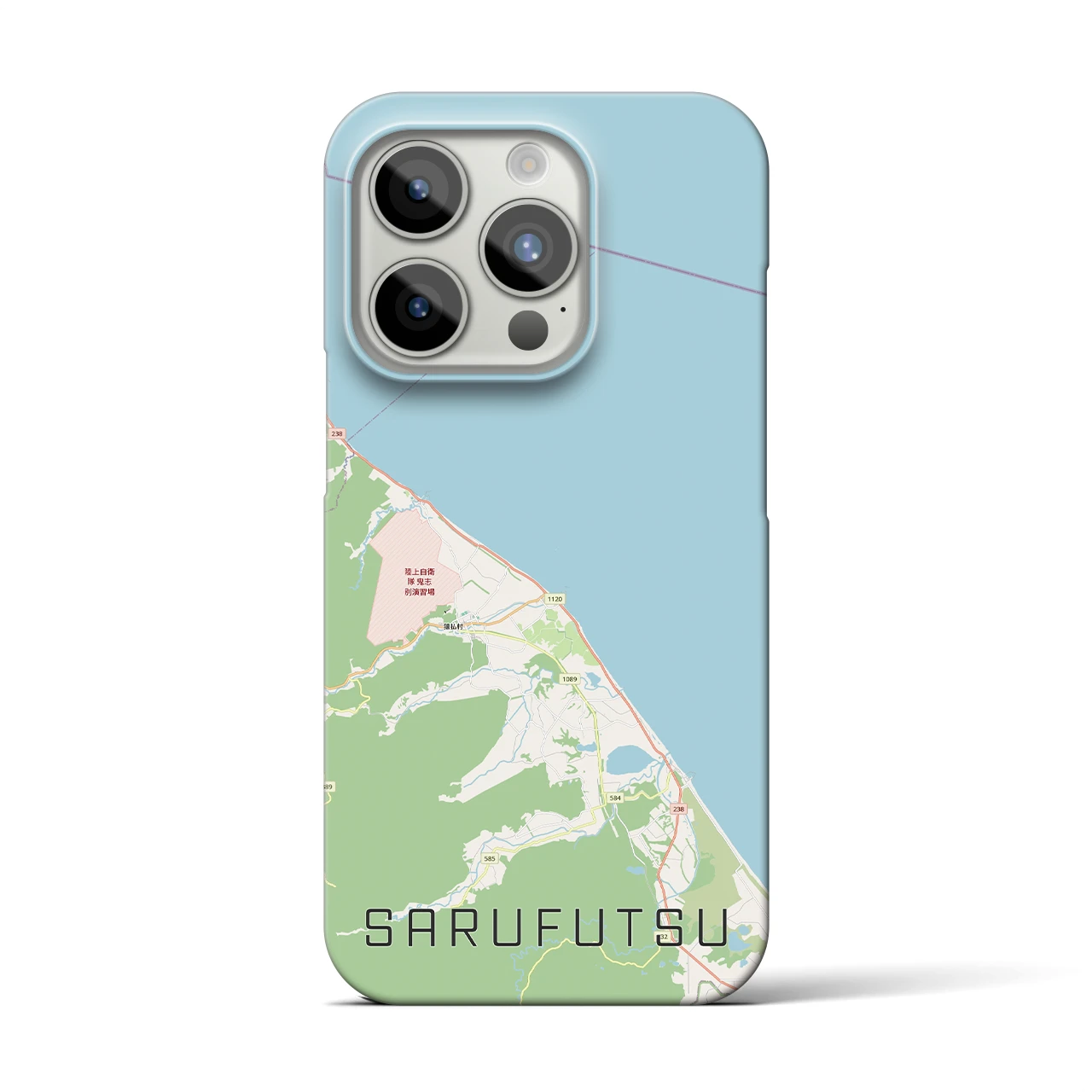 【猿払(北海道)】地図柄iPhoneケース(バックカバータイプ)