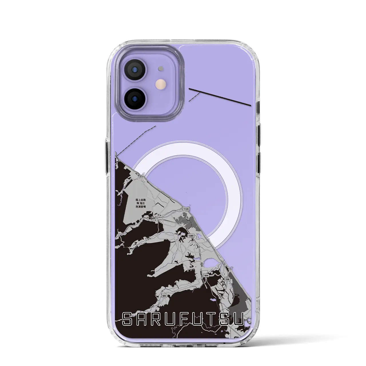 【猿払(北海道)】地図柄iPhoneケース(MagSafeタイプ)