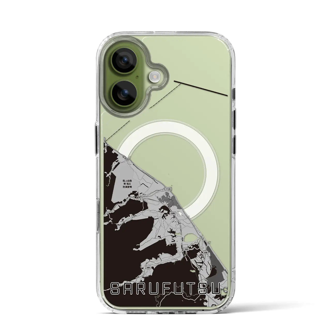 【猿払(北海道)】地図柄iPhoneケース(MagSafeタイプ)