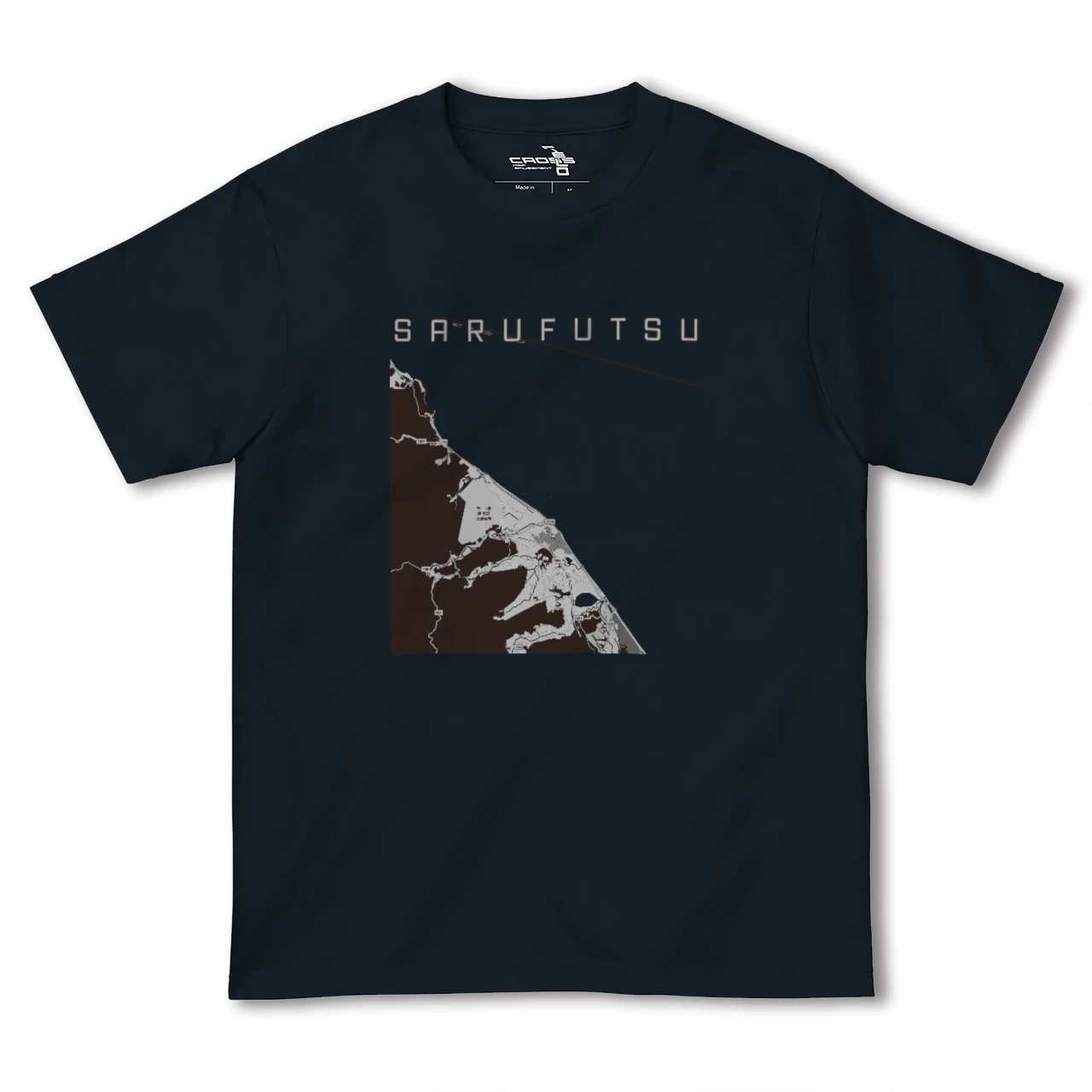 【猿払(北海道)】地図柄ヘビーウェイトTシャツ