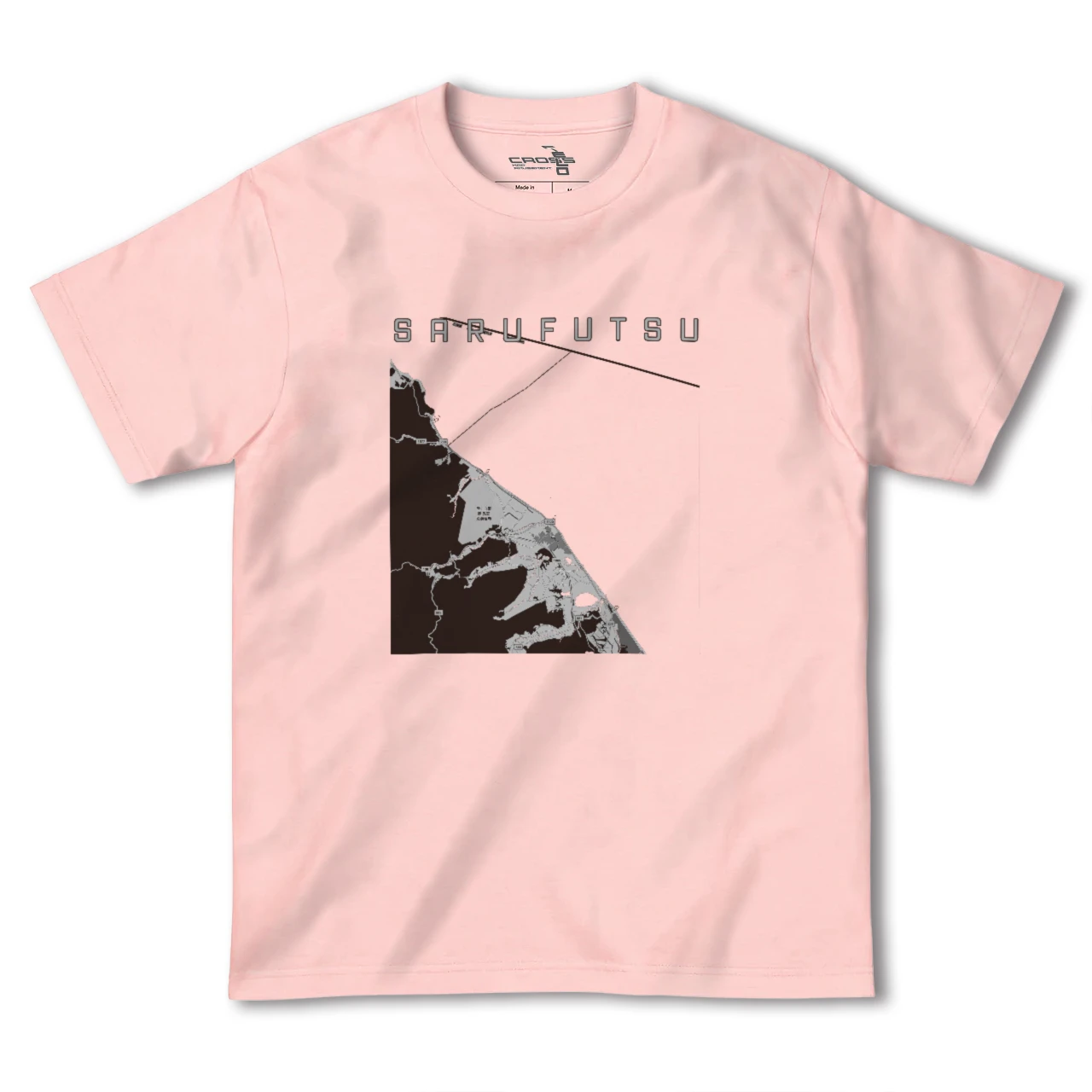 【猿払(北海道)】地図柄ヘビーウェイトTシャツ