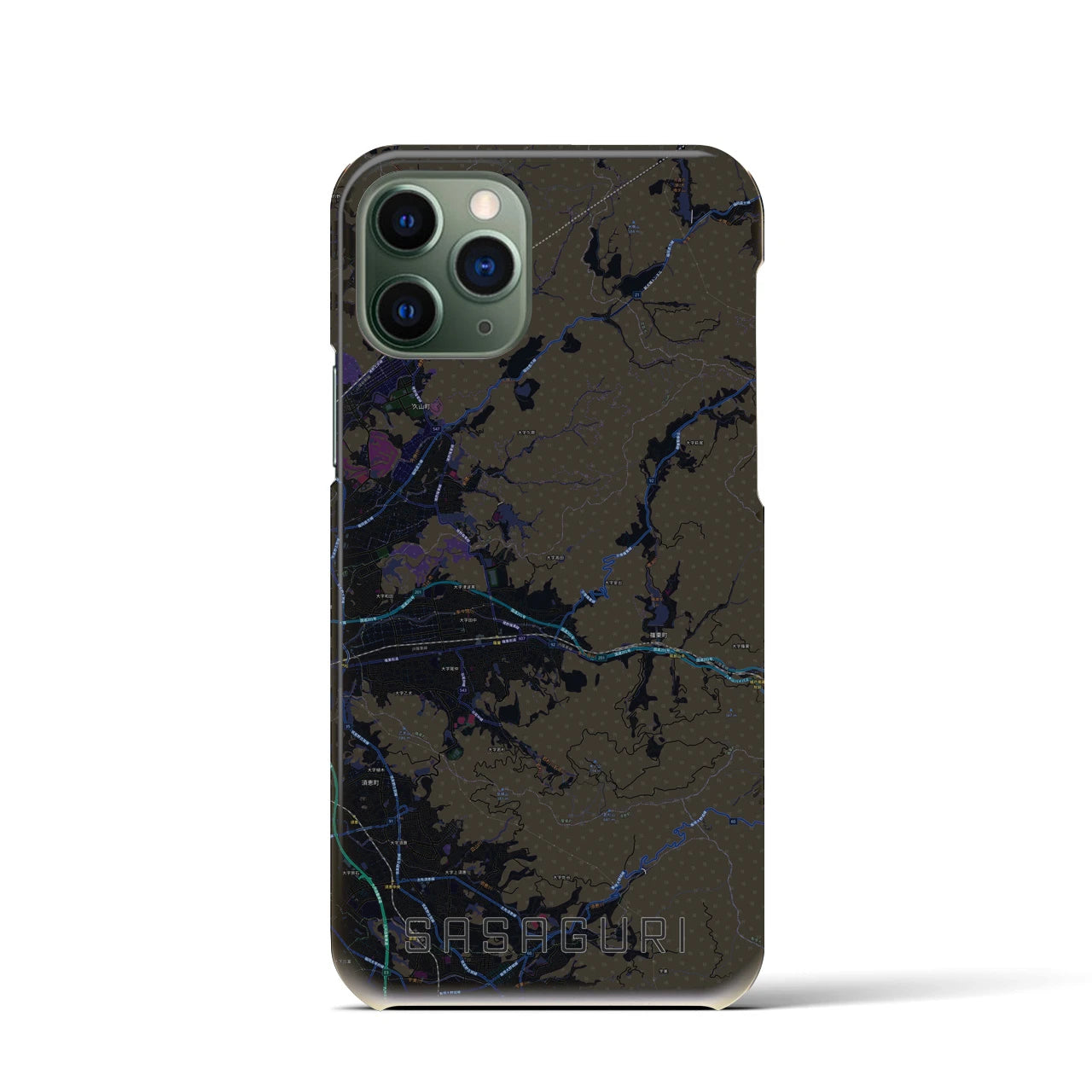 【篠栗(福岡県)】地図柄iPhoneケース(バックカバータイプ)