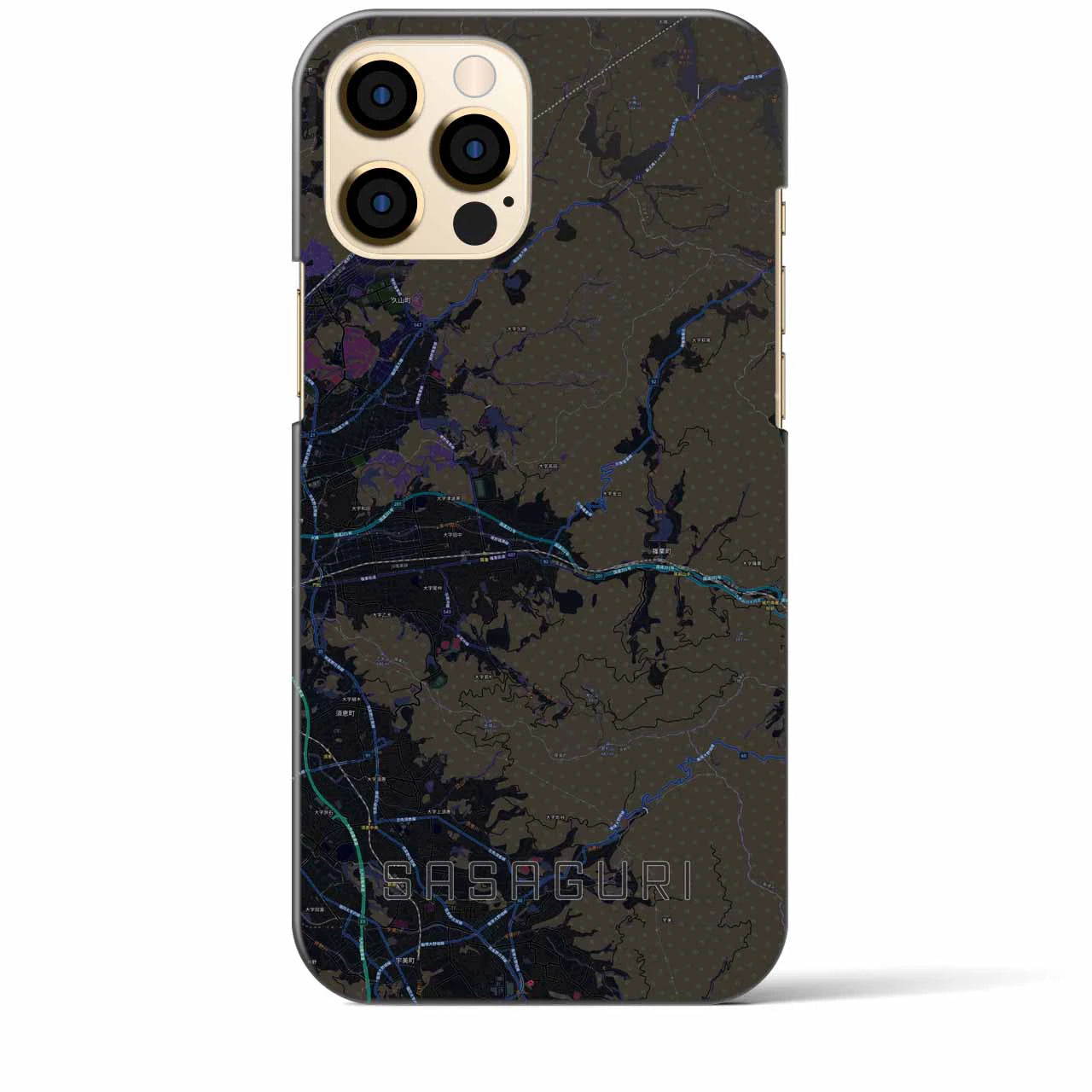 【篠栗(福岡県)】地図柄iPhoneケース(バックカバータイプ)