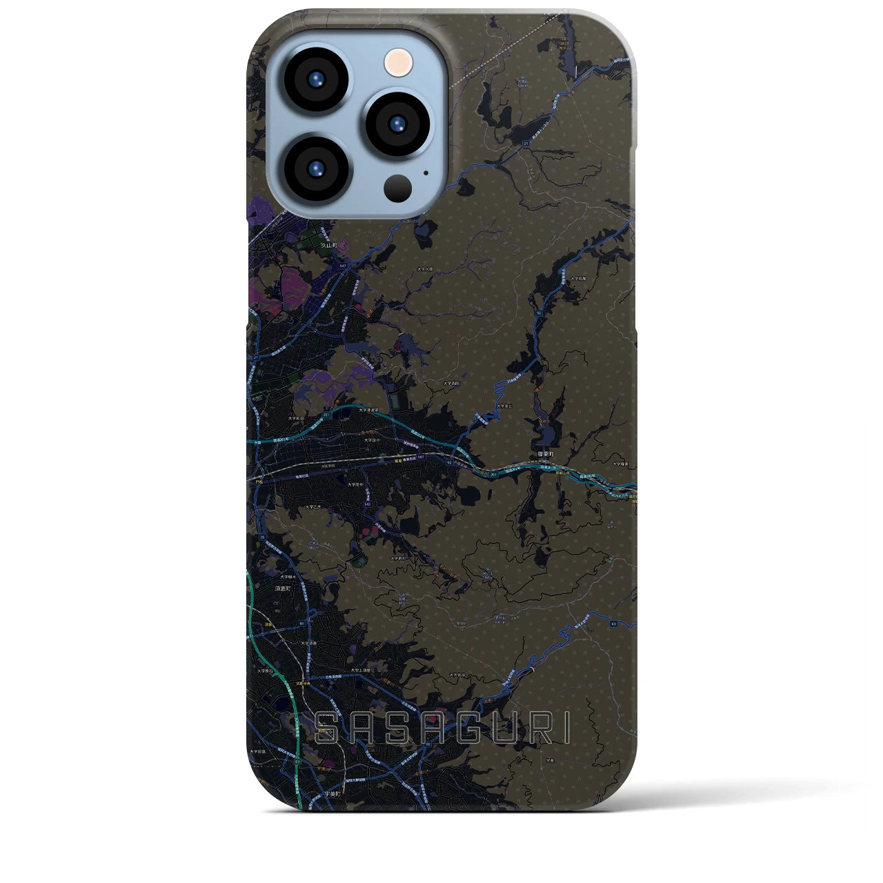 【篠栗(福岡県)】地図柄iPhoneケース(バックカバータイプ)