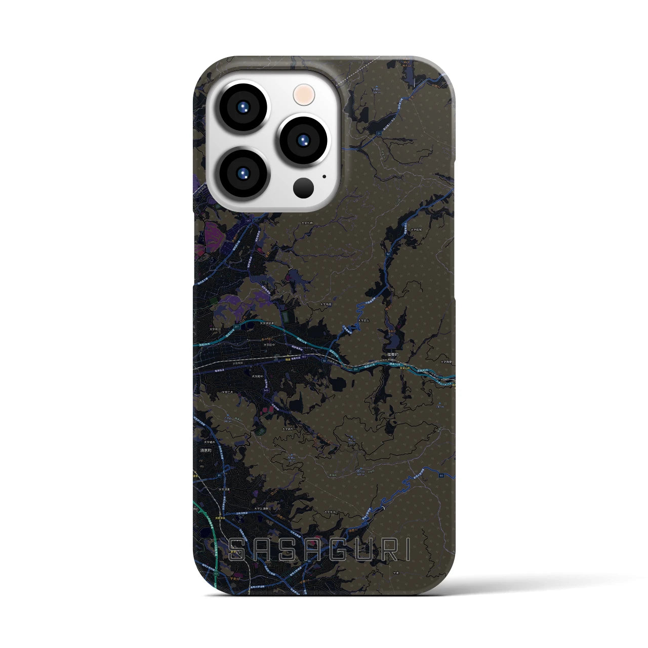 【篠栗(福岡県)】地図柄iPhoneケース(バックカバータイプ)