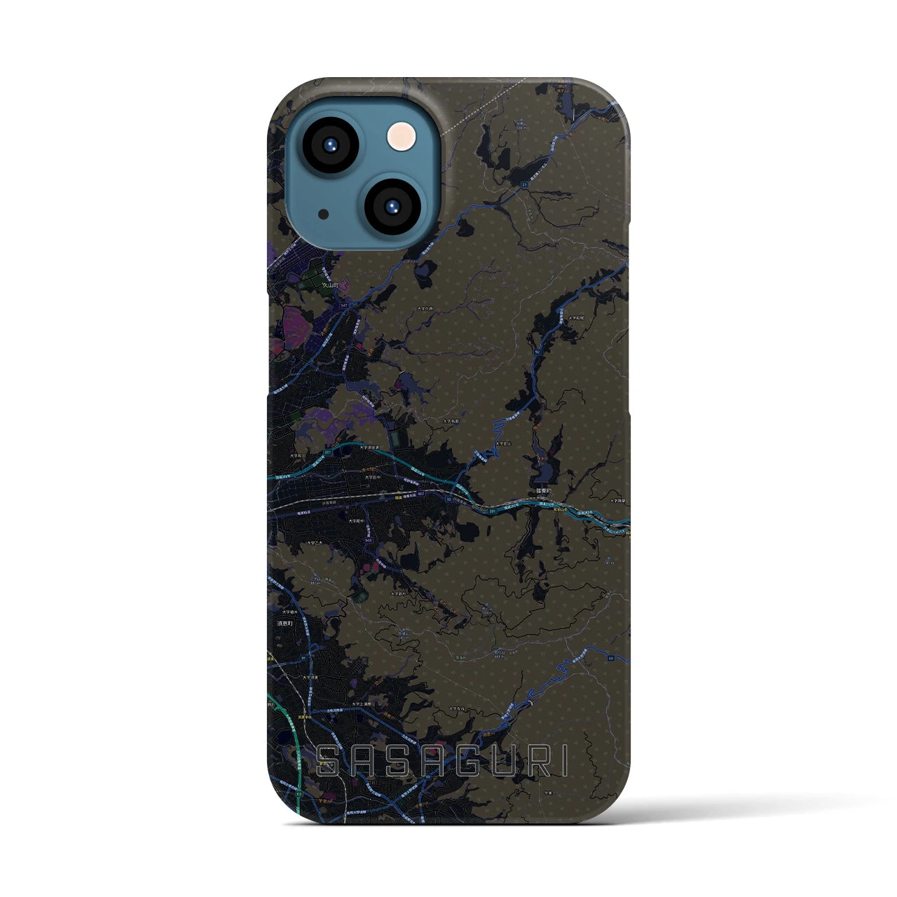 【篠栗(福岡県)】地図柄iPhoneケース(バックカバータイプ)