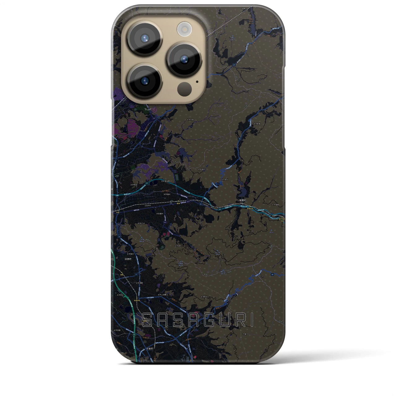 【篠栗(福岡県)】地図柄iPhoneケース(バックカバータイプ)