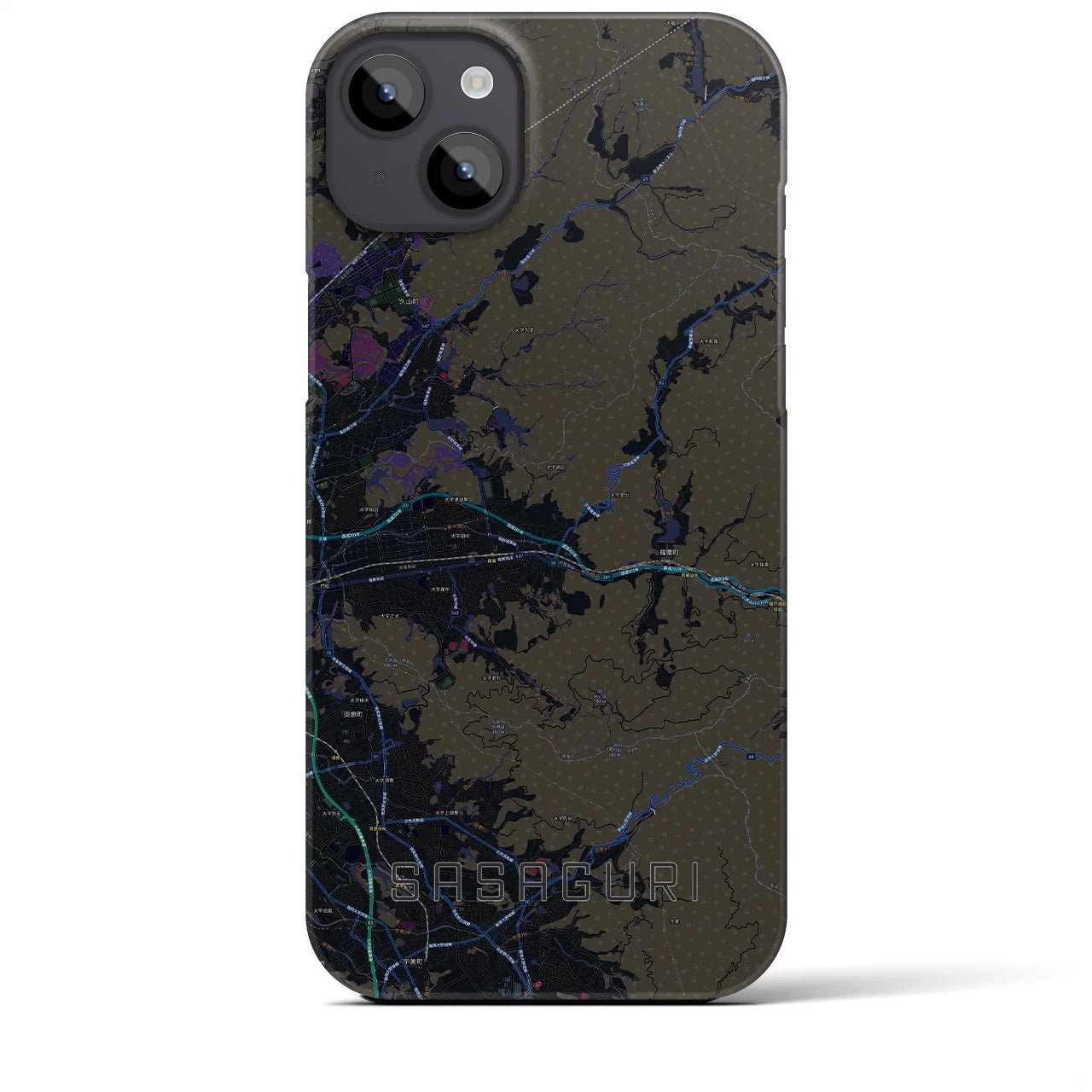 【篠栗(福岡県)】地図柄iPhoneケース(バックカバータイプ)