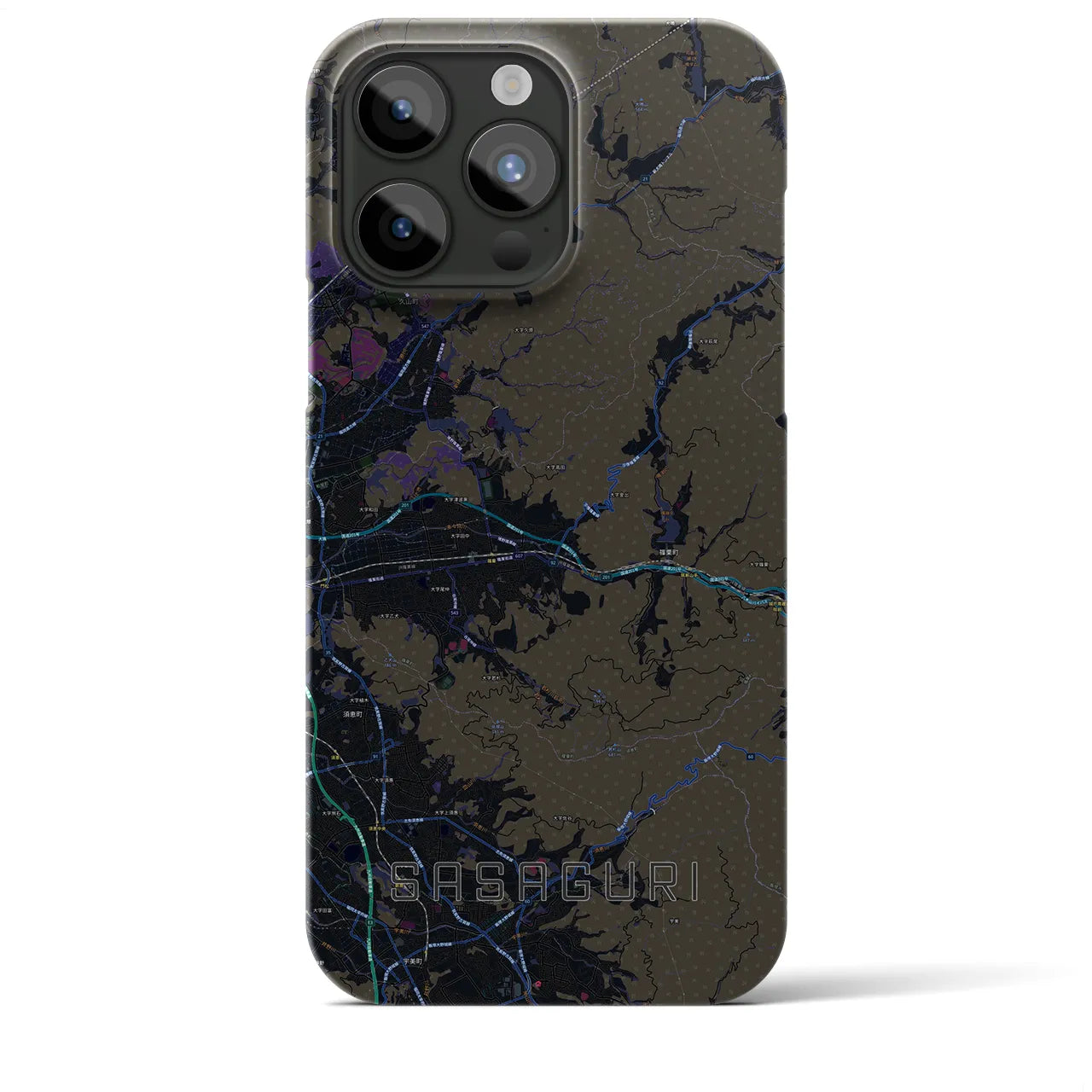 【篠栗(福岡県)】地図柄iPhoneケース(バックカバータイプ)