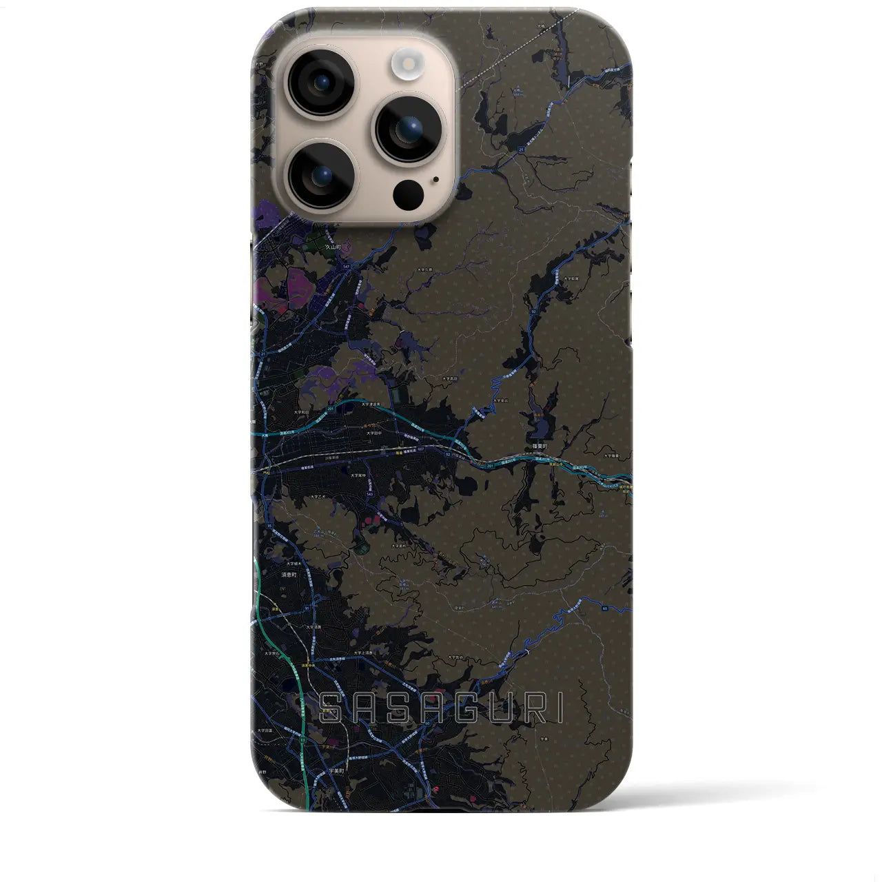 【篠栗(福岡県)】地図柄iPhoneケース(バックカバータイプ)