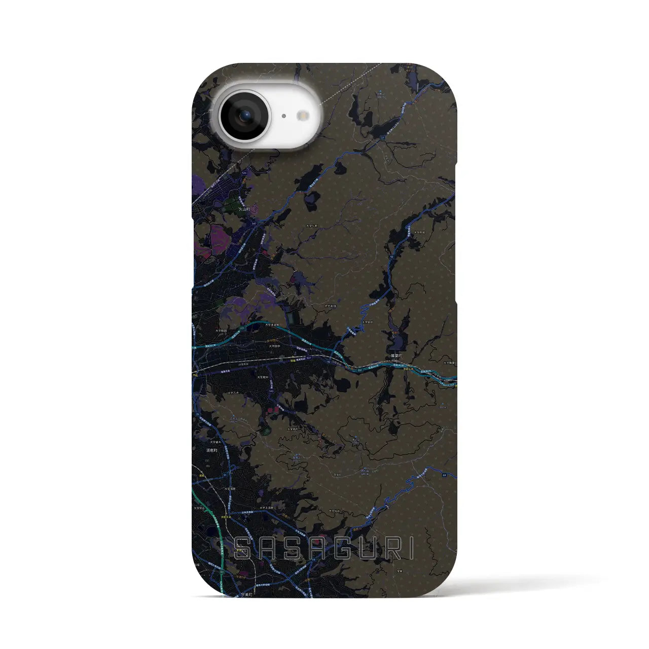 【篠栗(福岡県)】地図柄iPhoneケース(バックカバータイプ)