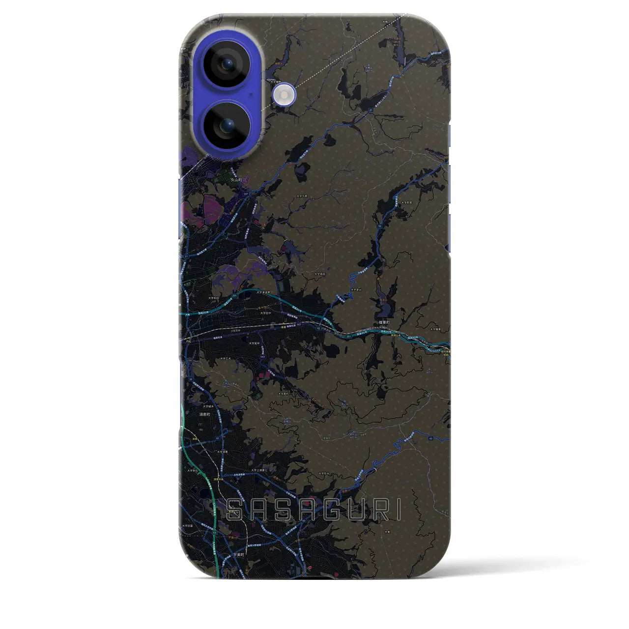 【篠栗(福岡県)】地図柄iPhoneケース(バックカバータイプ)