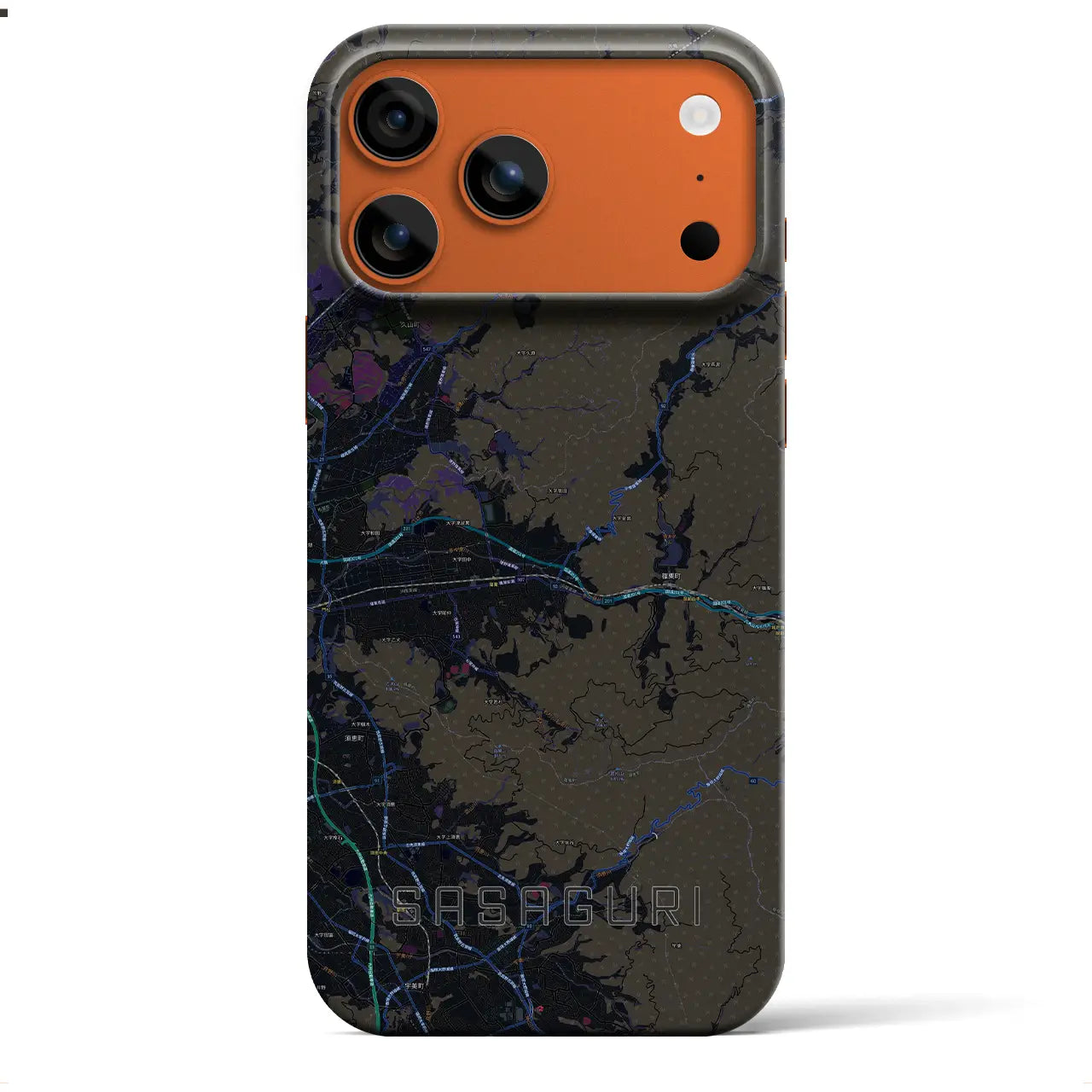 【篠栗(福岡県)】地図柄iPhoneケース(バックカバータイプ)