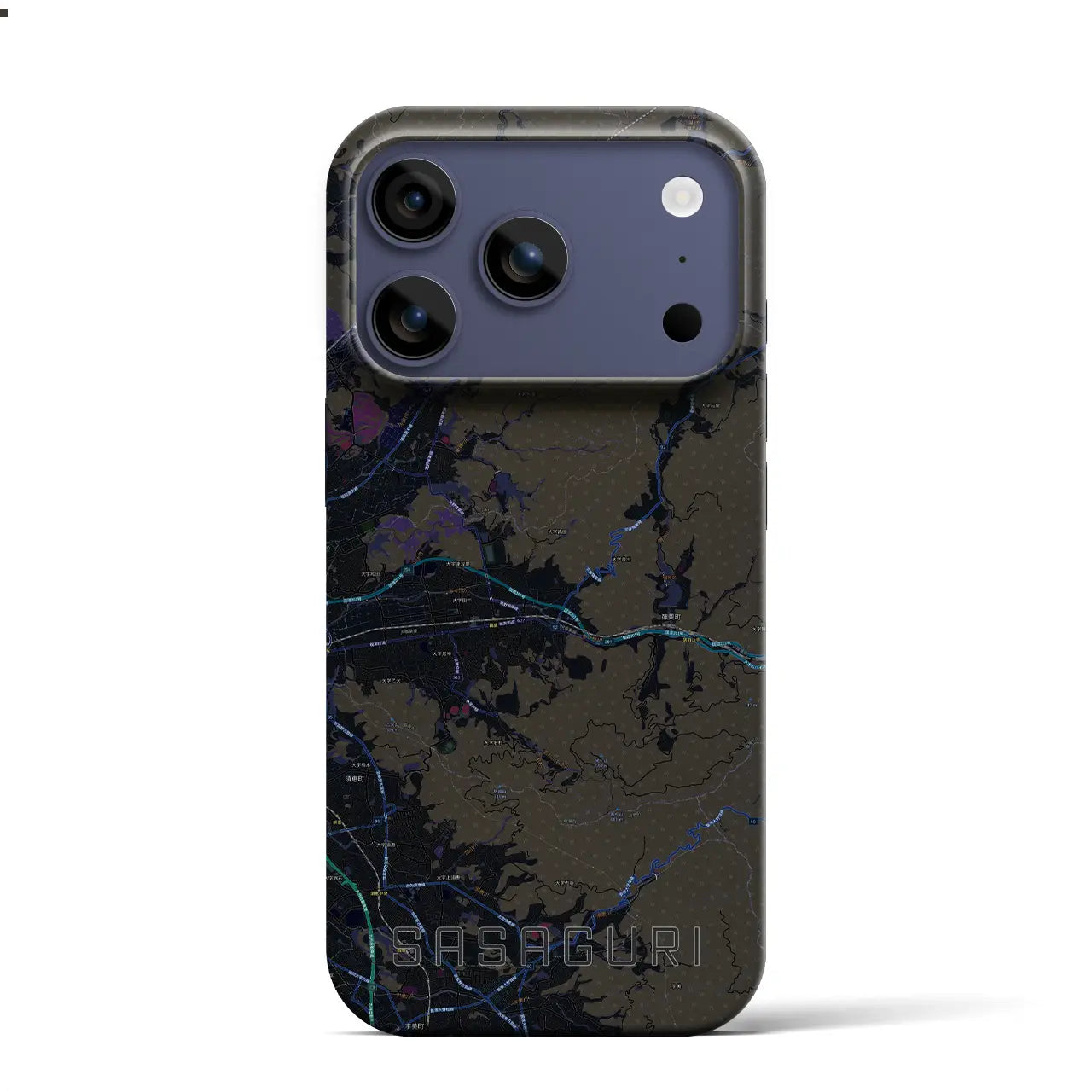 【篠栗(福岡県)】地図柄iPhoneケース(バックカバータイプ)