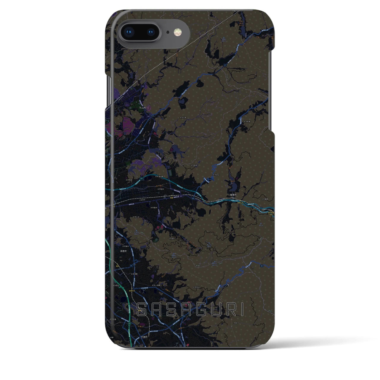 【篠栗(福岡県)】地図柄iPhoneケース(バックカバータイプ)