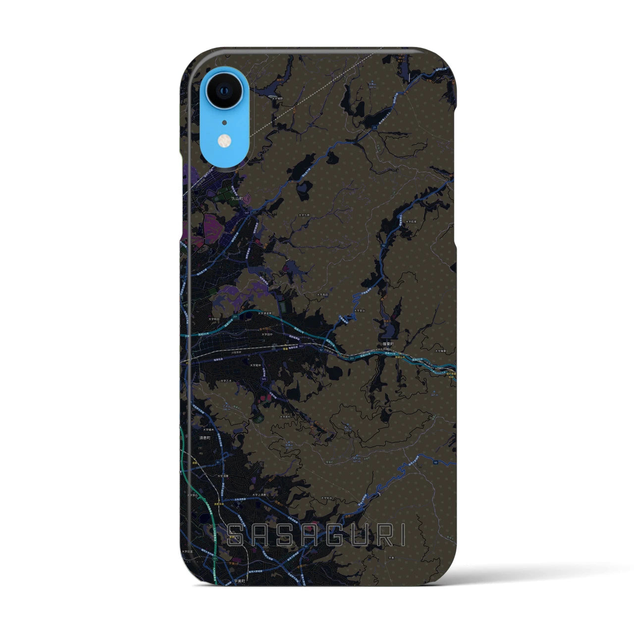 【篠栗(福岡県)】地図柄iPhoneケース(バックカバータイプ)