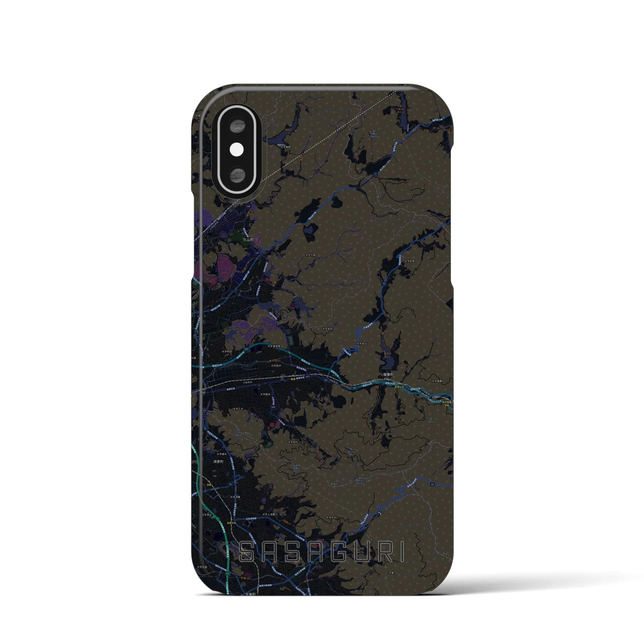 【篠栗(福岡県)】地図柄iPhoneケース(バックカバータイプ)