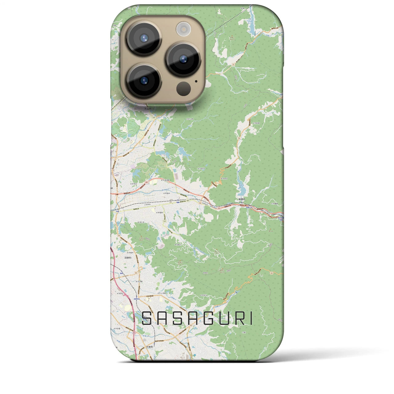 【篠栗(福岡県)】地図柄iPhoneケース(バックカバータイプ)