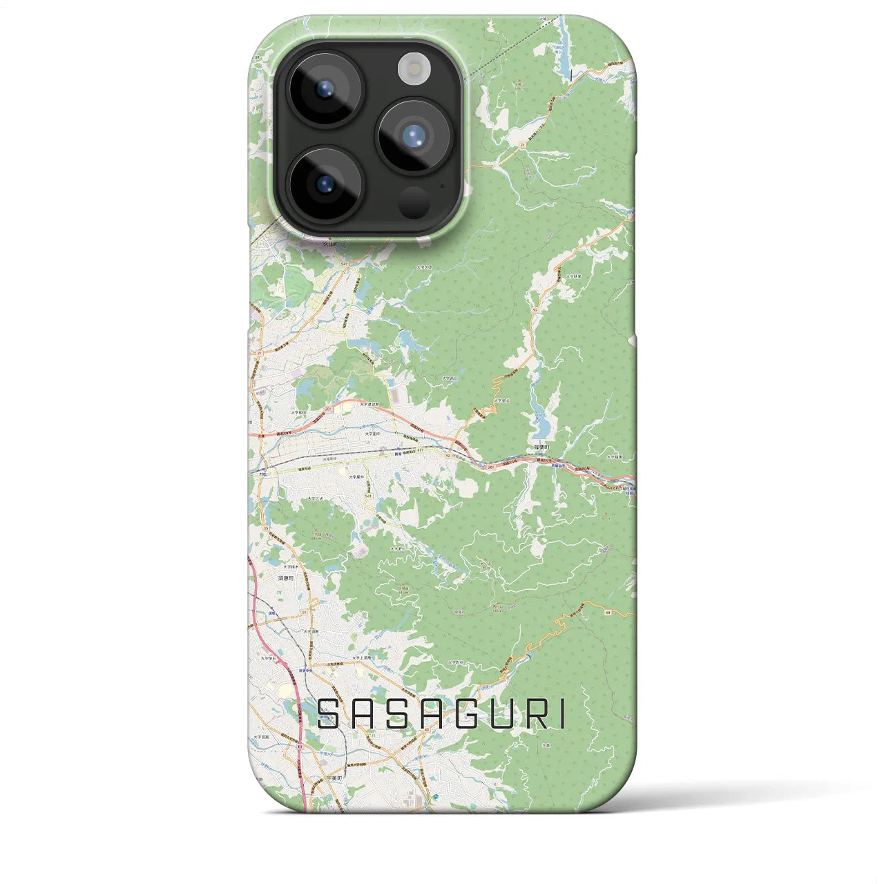 【篠栗(福岡県)】地図柄iPhoneケース(バックカバータイプ)