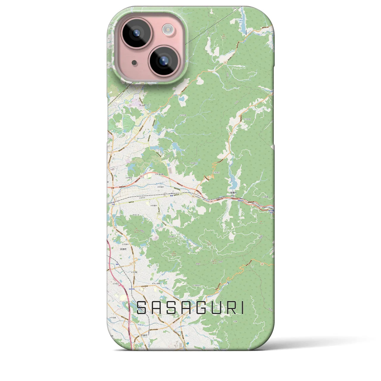 【篠栗(福岡県)】地図柄iPhoneケース(バックカバータイプ)