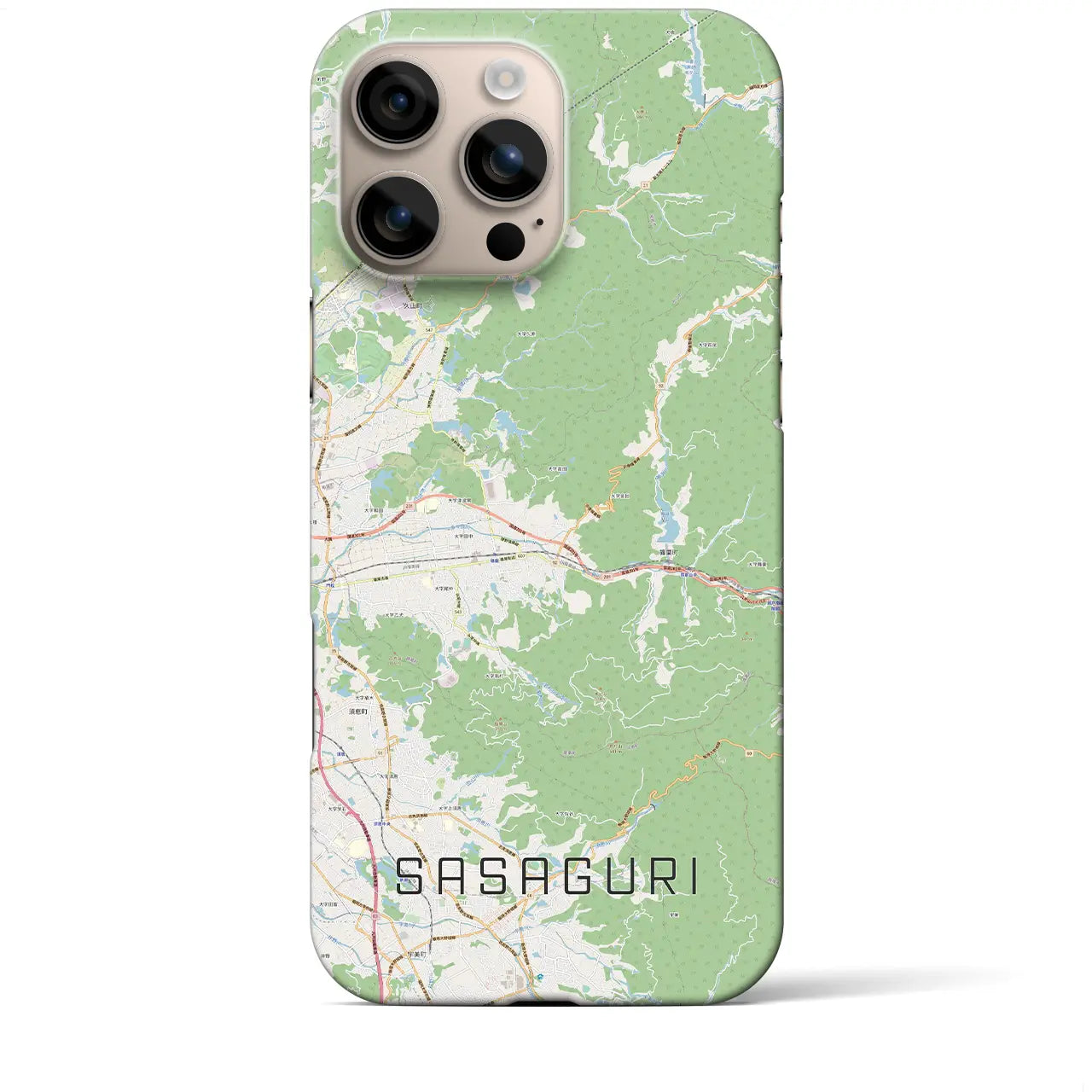 【篠栗(福岡県)】地図柄iPhoneケース(バックカバータイプ)