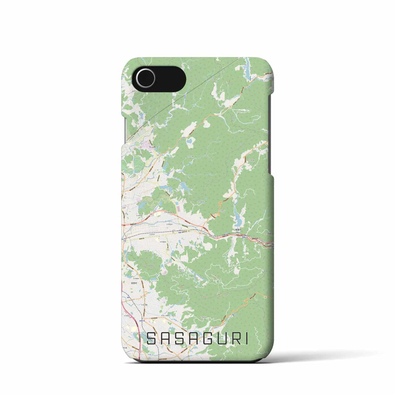 【篠栗(福岡県)】地図柄iPhoneケース(バックカバータイプ)