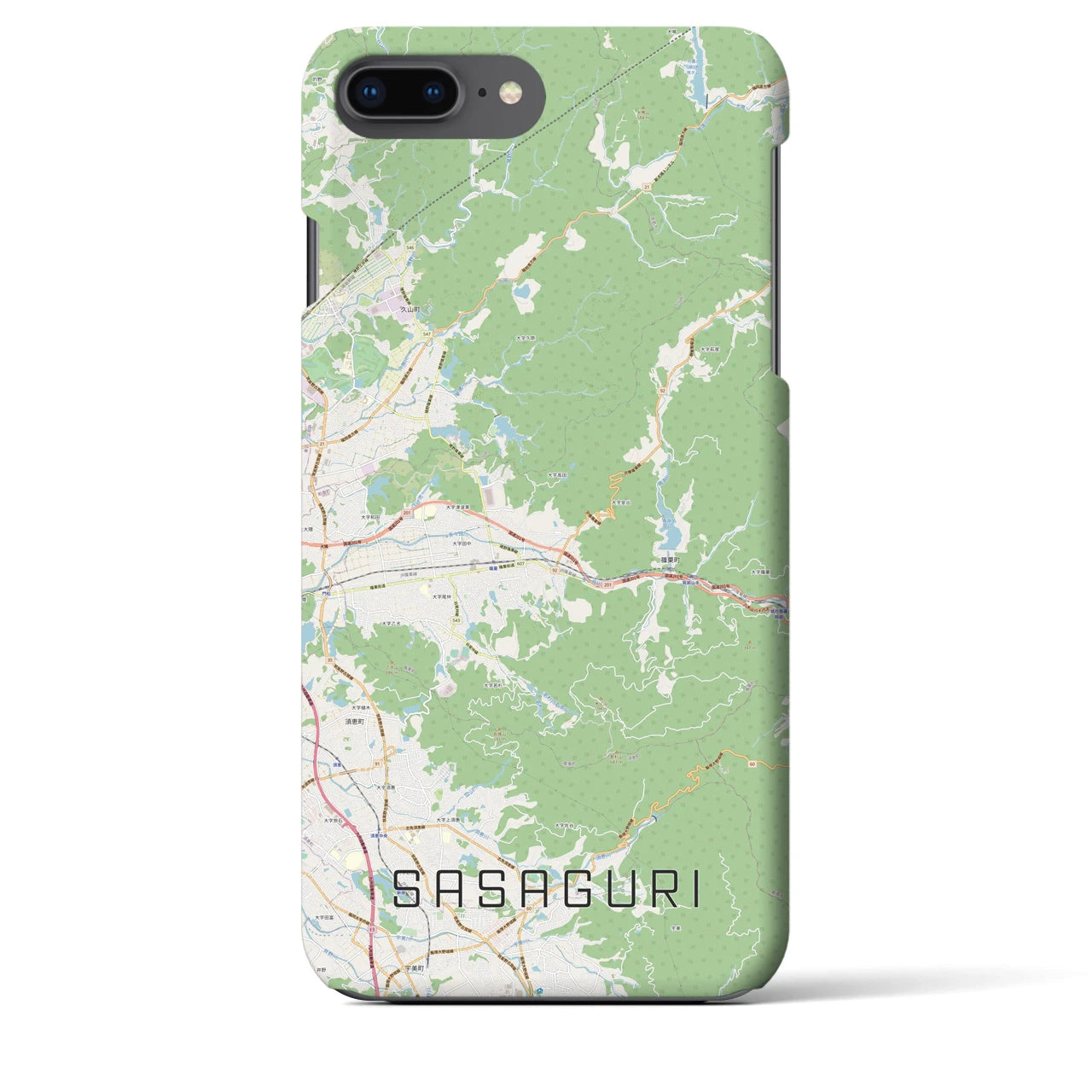 【篠栗(福岡県)】地図柄iPhoneケース(バックカバータイプ)