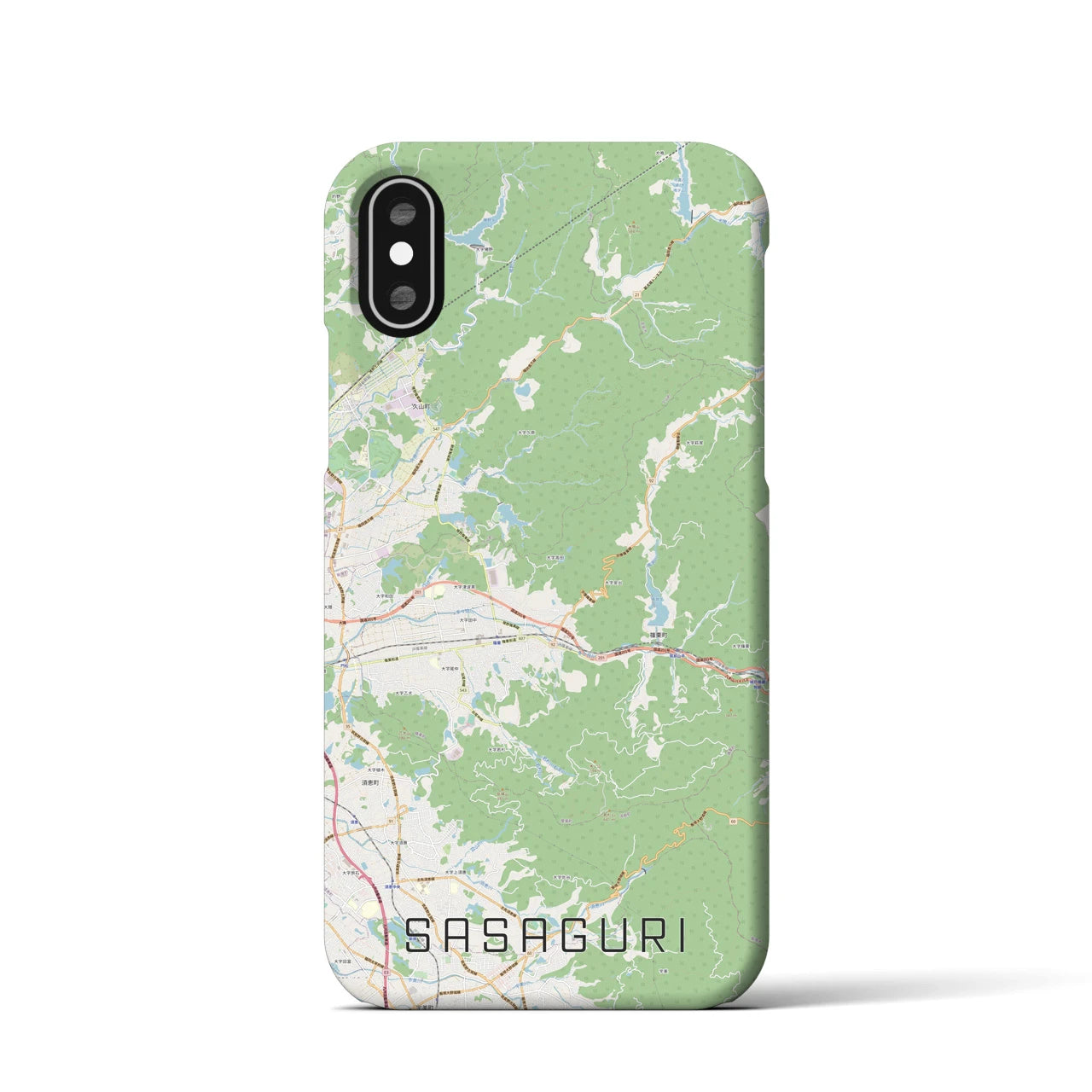 【篠栗(福岡県)】地図柄iPhoneケース(バックカバータイプ)