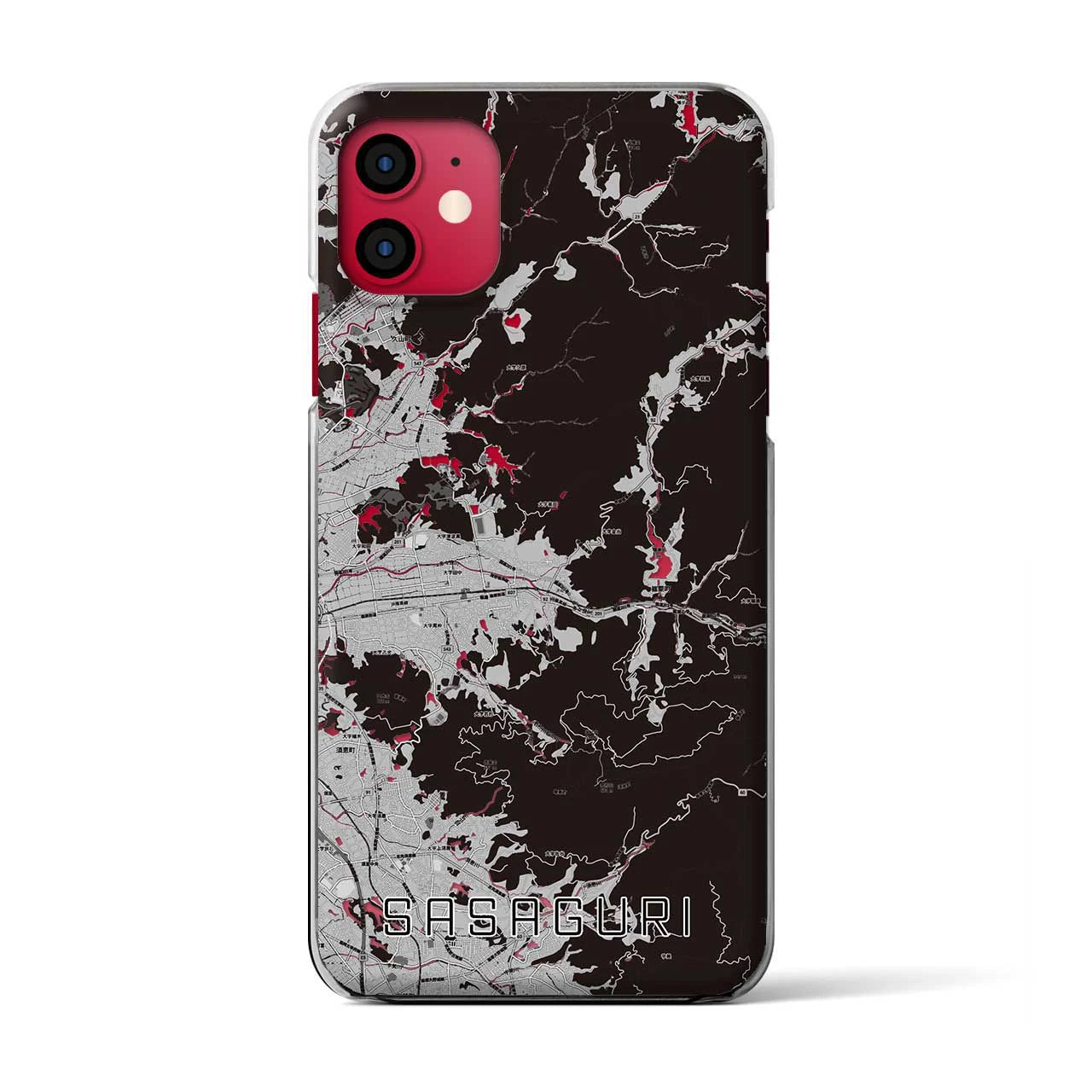 【篠栗(福岡県)】地図柄iPhoneケース(クリアタイプ)