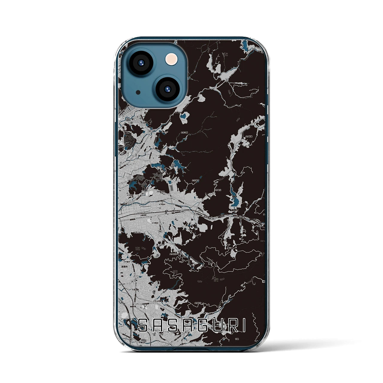 【篠栗(福岡県)】地図柄iPhoneケース(クリアタイプ)