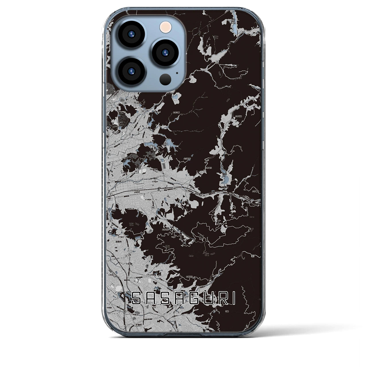 【篠栗(福岡県)】地図柄iPhoneケース(クリアタイプ)