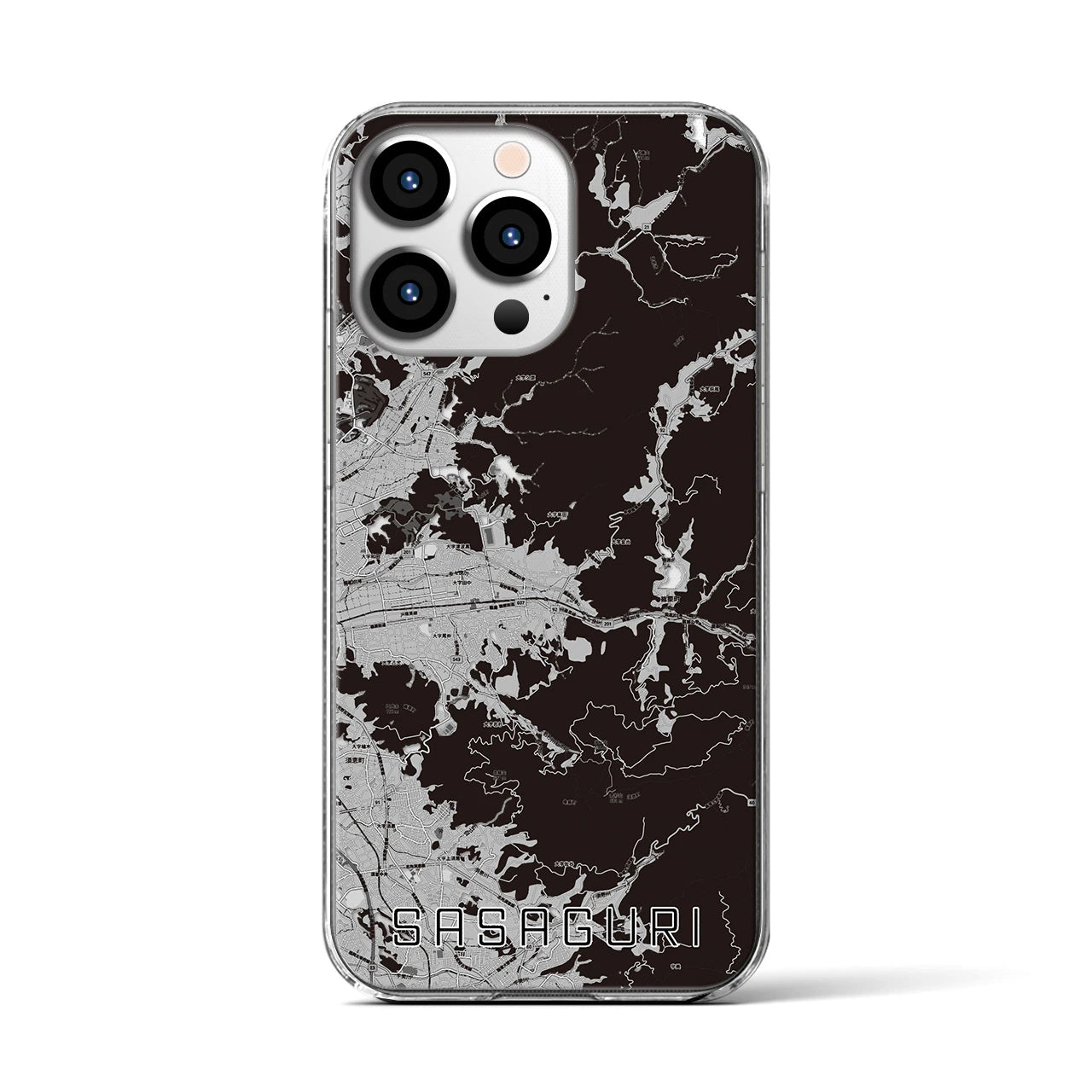 【篠栗(福岡県)】地図柄iPhoneケース(クリアタイプ)