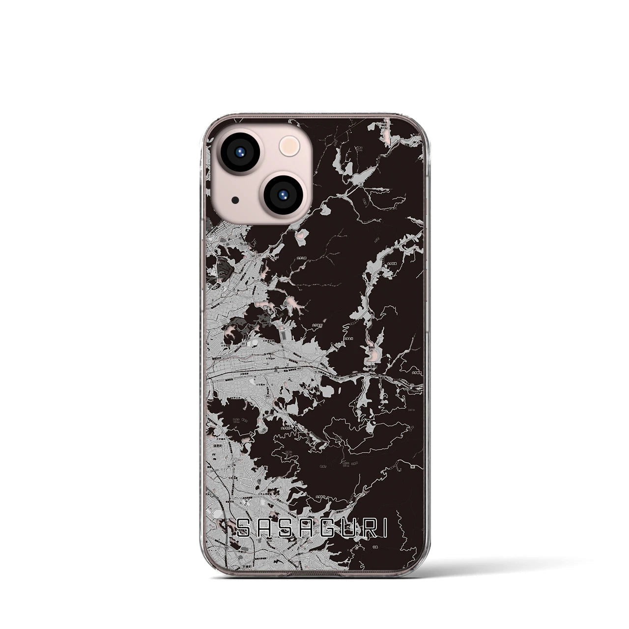 【篠栗(福岡県)】地図柄iPhoneケース(クリアタイプ)