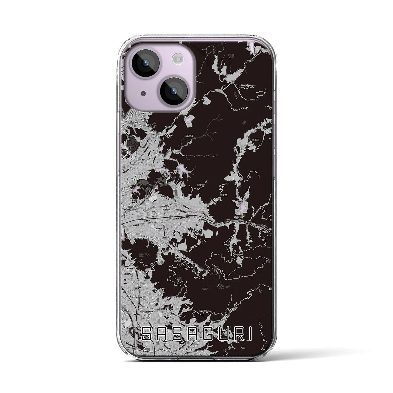 【篠栗(福岡県)】地図柄iPhoneケース(クリアタイプ)