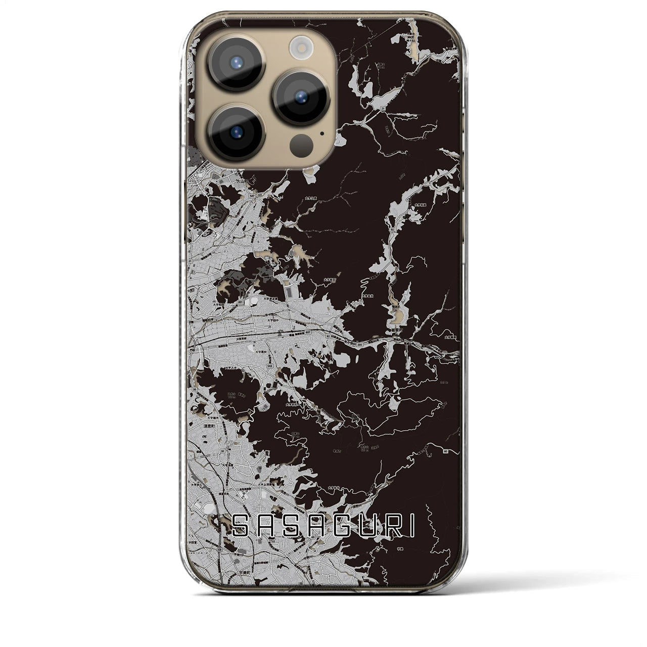 【篠栗(福岡県)】地図柄iPhoneケース(クリアタイプ)