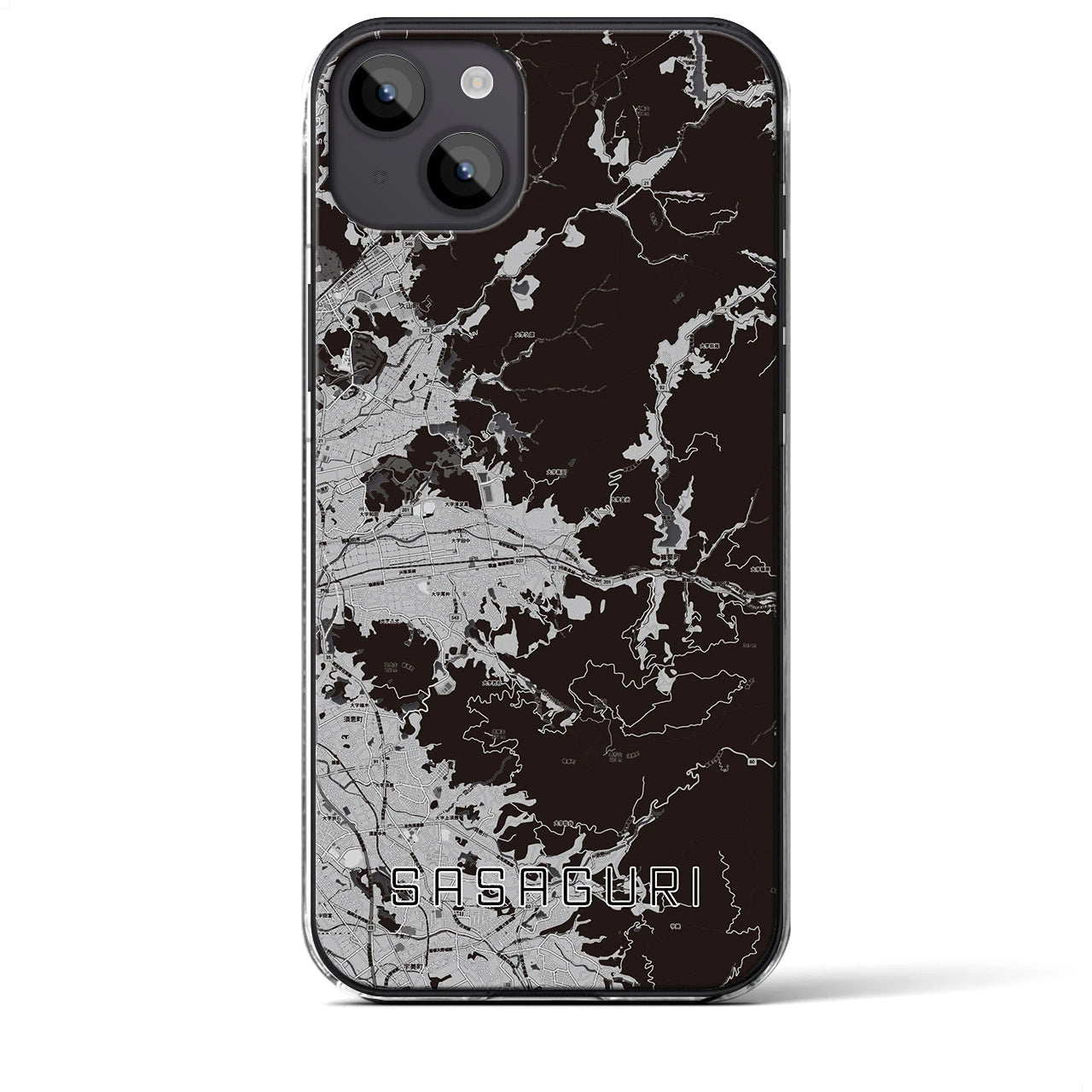 【篠栗(福岡県)】地図柄iPhoneケース(クリアタイプ)