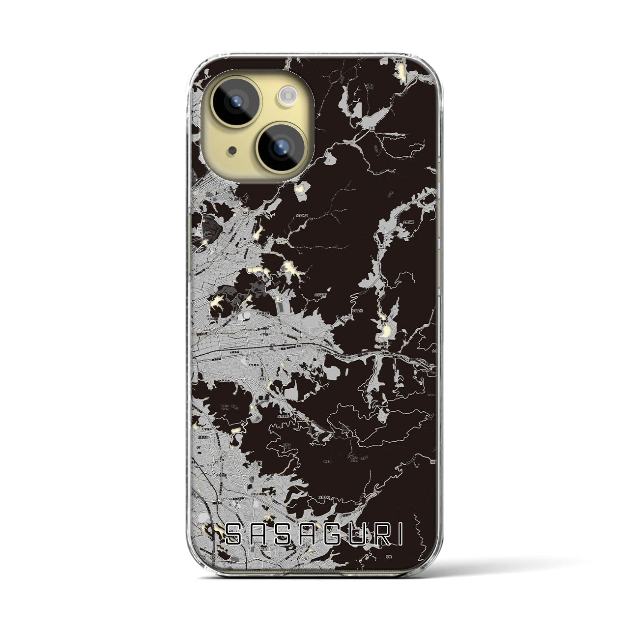 【篠栗(福岡県)】地図柄iPhoneケース(クリアタイプ)