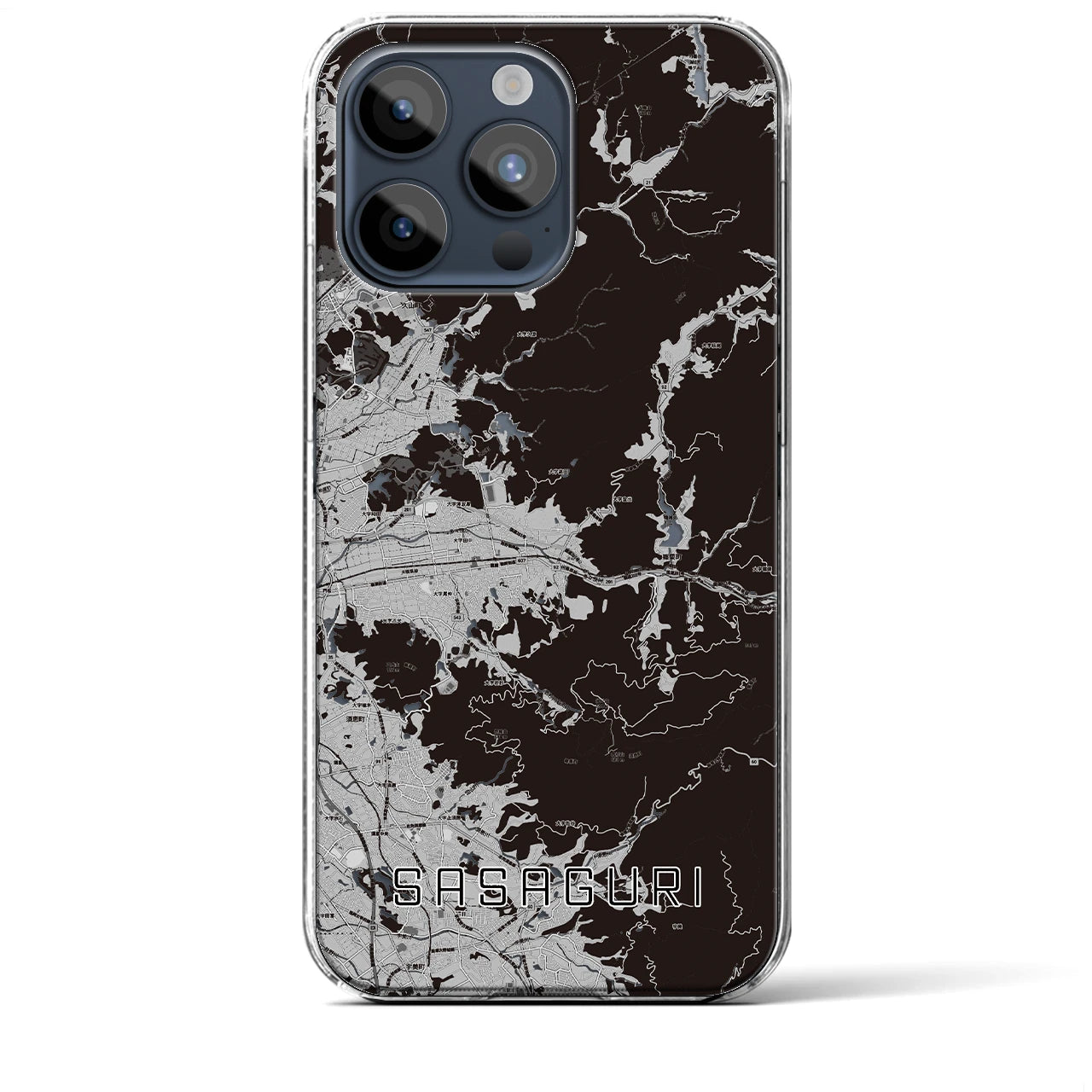 【篠栗(福岡県)】地図柄iPhoneケース(クリアタイプ)