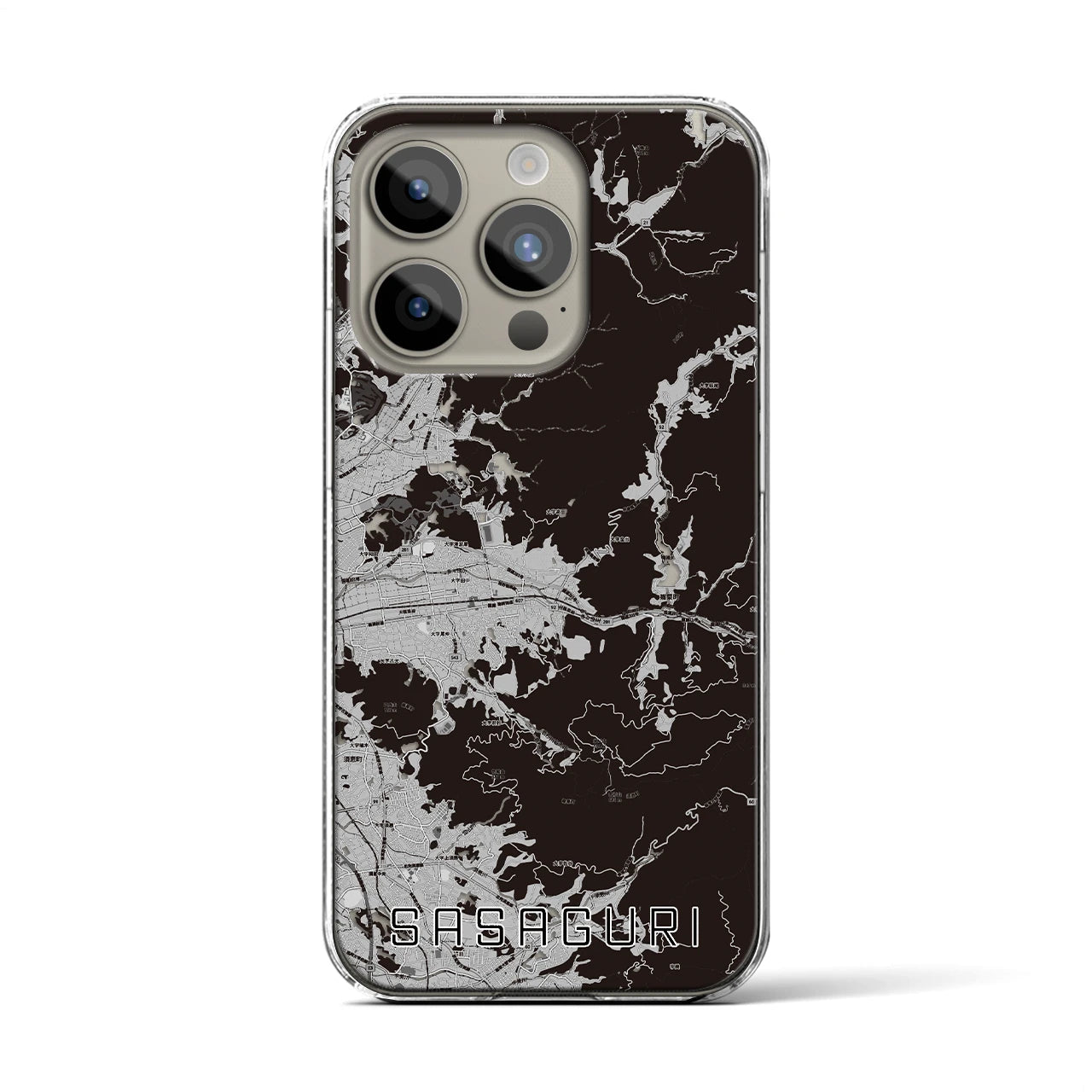 【篠栗(福岡県)】地図柄iPhoneケース(クリアタイプ)