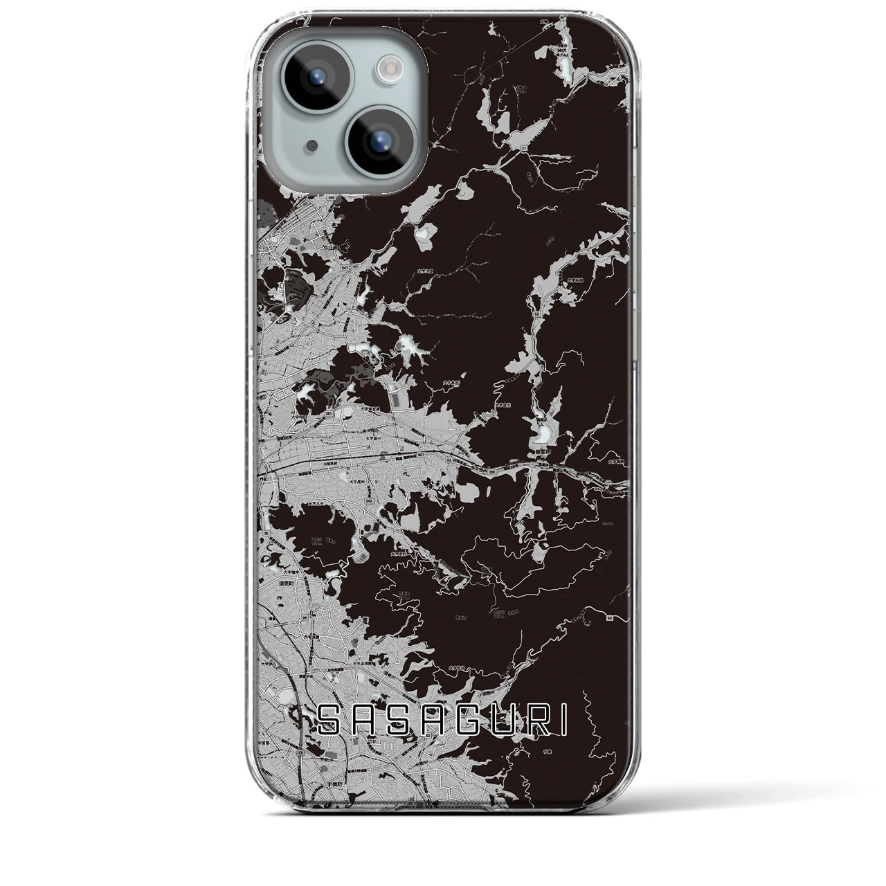 【篠栗(福岡県)】地図柄iPhoneケース(クリアタイプ)