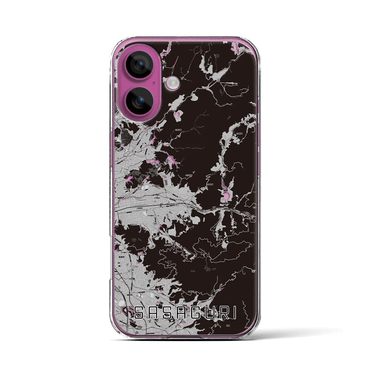 【篠栗(福岡県)】地図柄iPhoneケース(クリアタイプ)