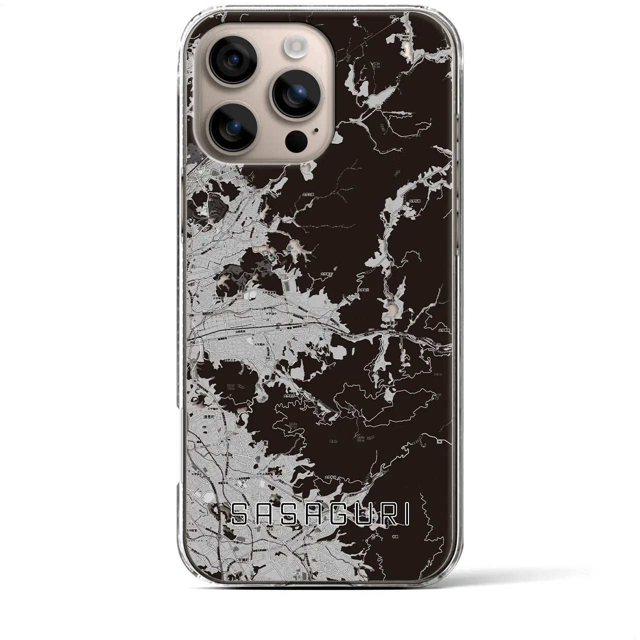 【篠栗(福岡県)】地図柄iPhoneケース(クリアタイプ)