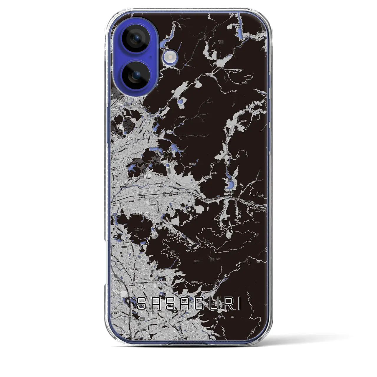 【篠栗(福岡県)】地図柄iPhoneケース(クリアタイプ)