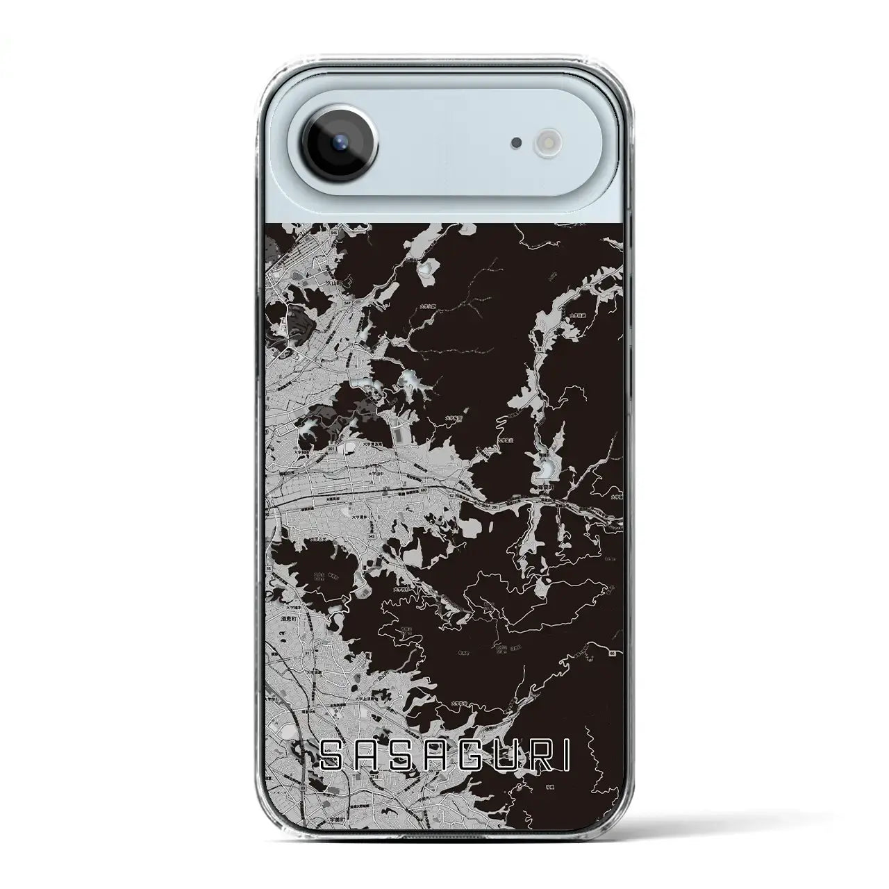 【篠栗(福岡県)】地図柄iPhoneケース(クリアタイプ)モノトーン・iPhone 17 Pro Max 用