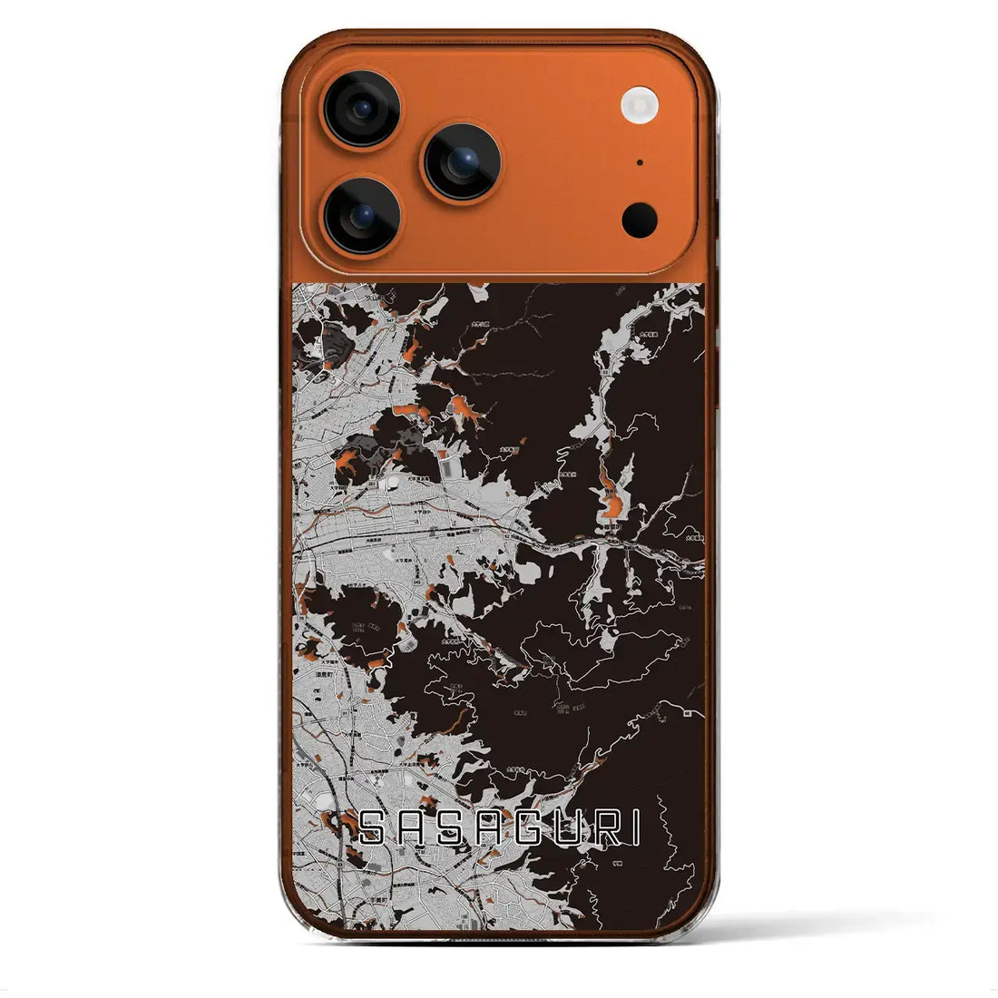 【篠栗(福岡県)】地図柄iPhoneケース(クリアタイプ)