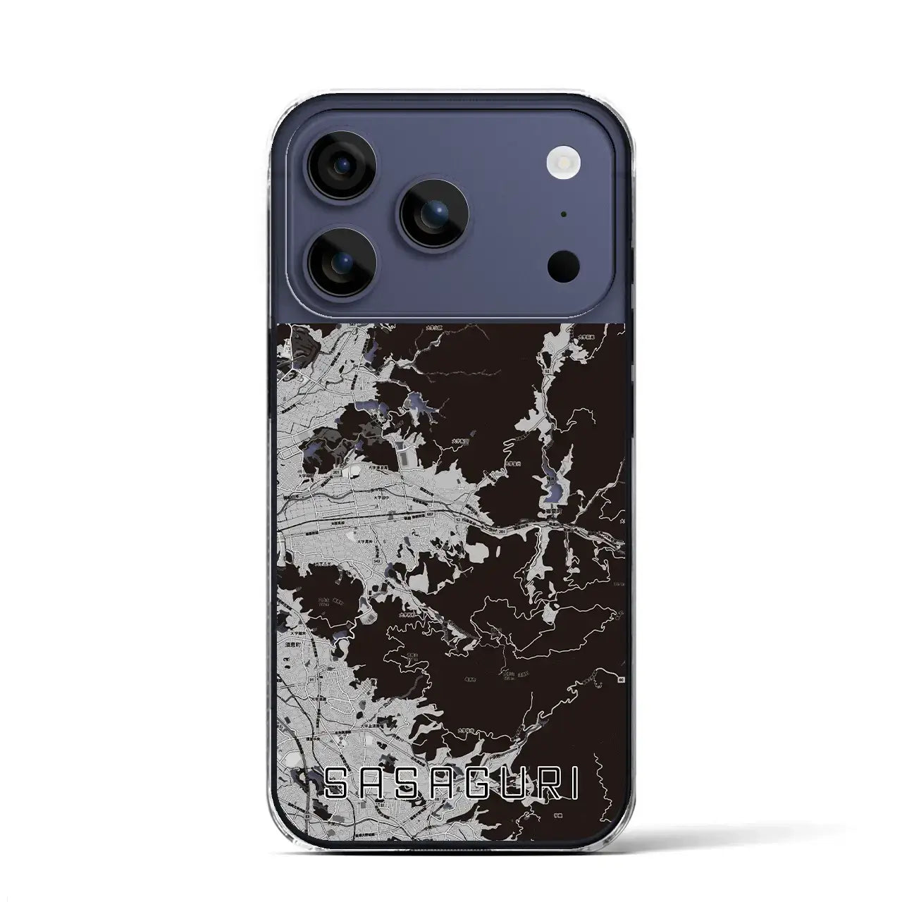 【篠栗(福岡県)】地図柄iPhoneケース(クリアタイプ)