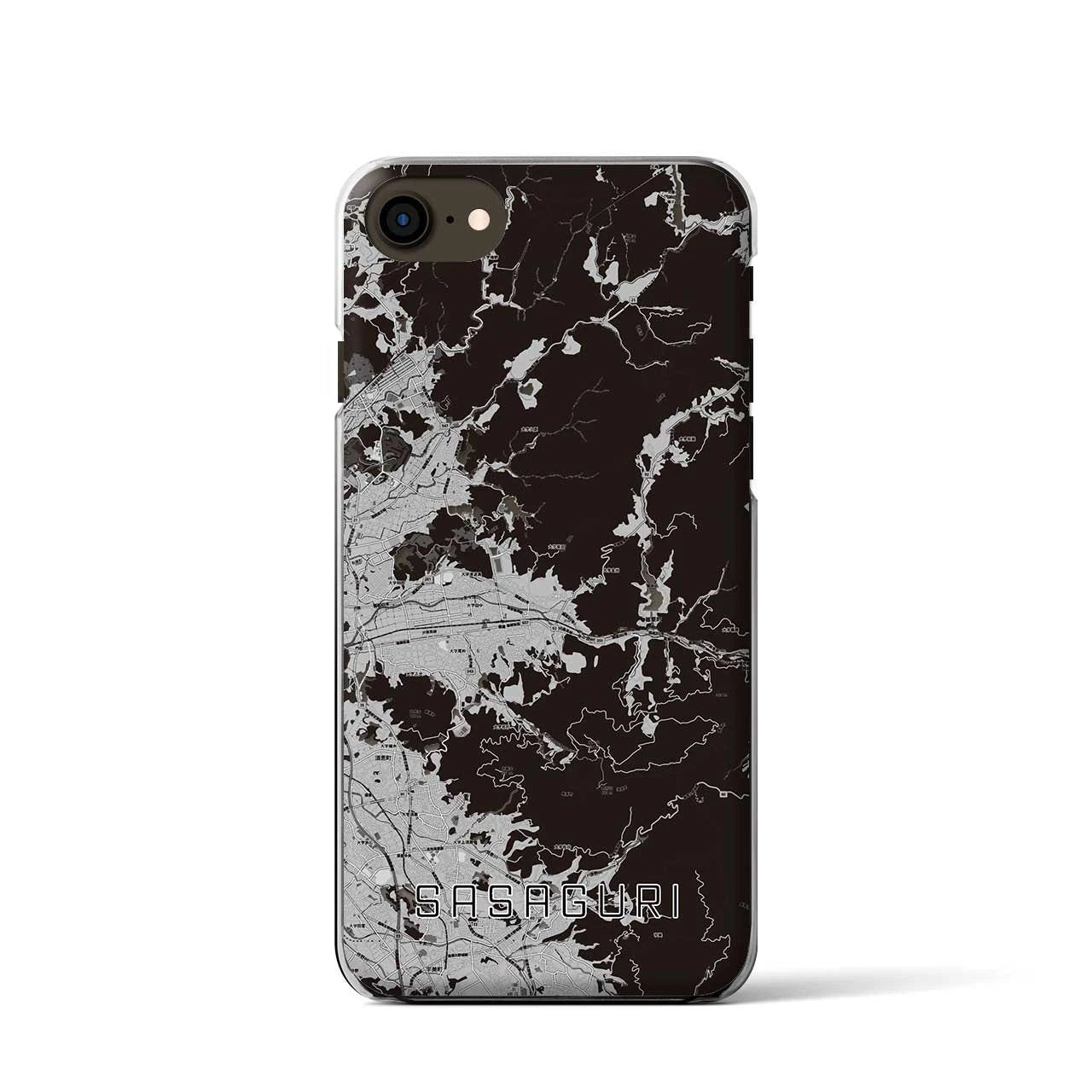 【篠栗(福岡県)】地図柄iPhoneケース(クリアタイプ)