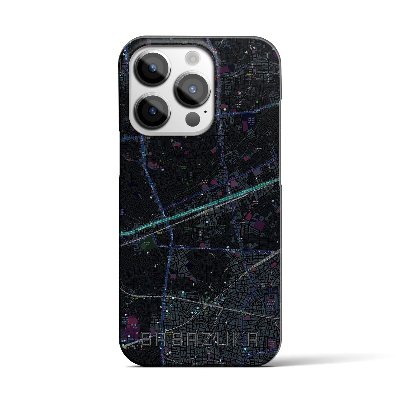 【笹塚(東京都)】地図柄iPhoneケース(バックカバータイプ)